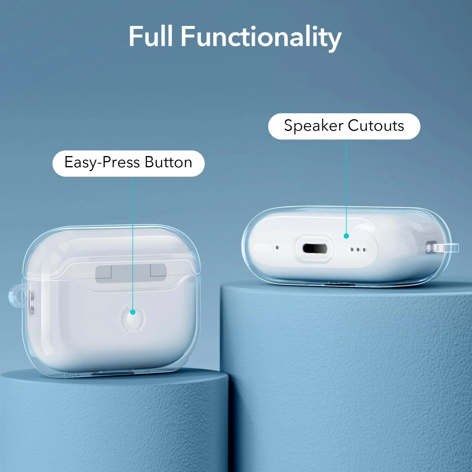 AirPods Pro (2023/2022/2019) Air Ripple Carrying Case - Clear - Image 5