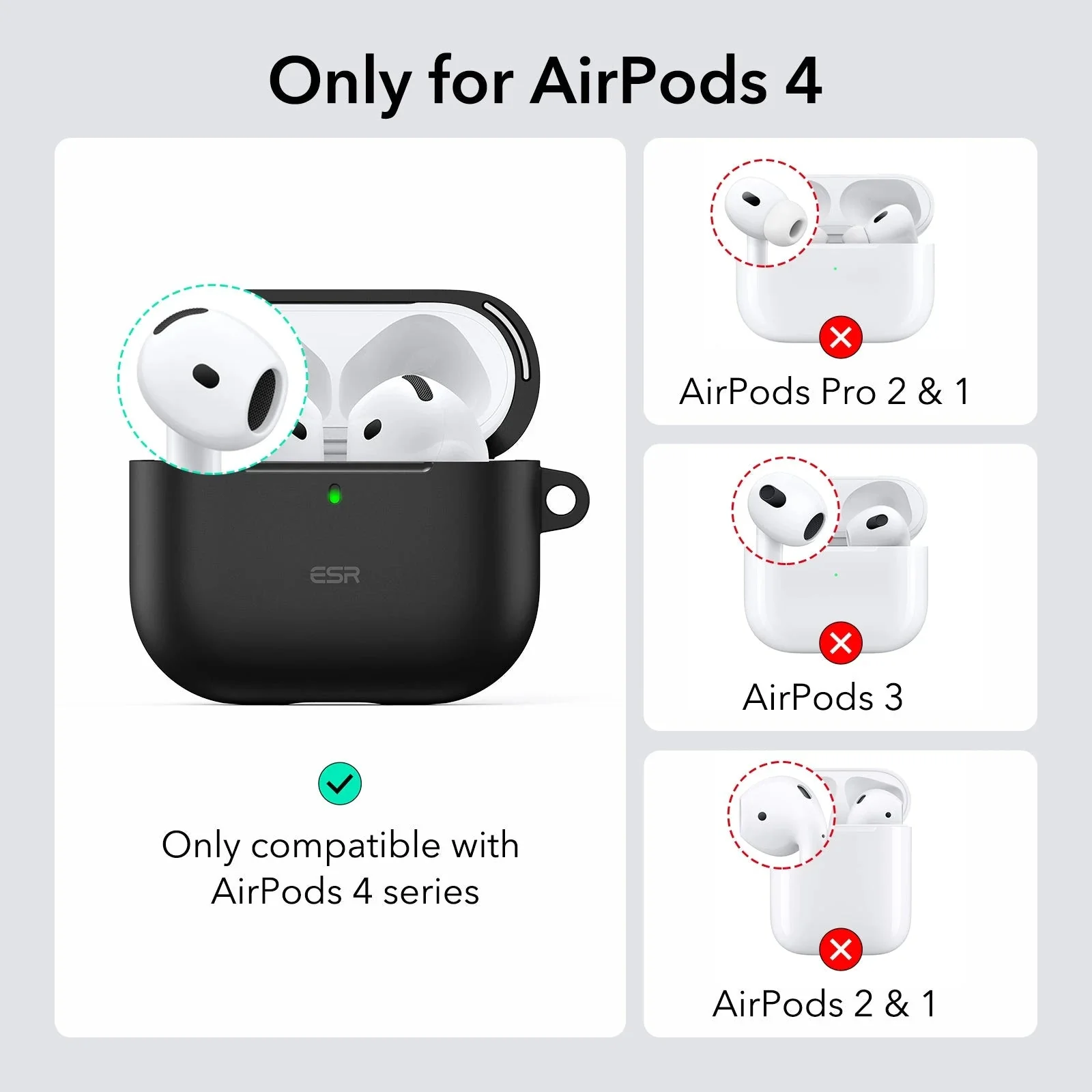 AirPods 4 Cloud Soft Case (HaloLock) - Forest Green - Image 2
