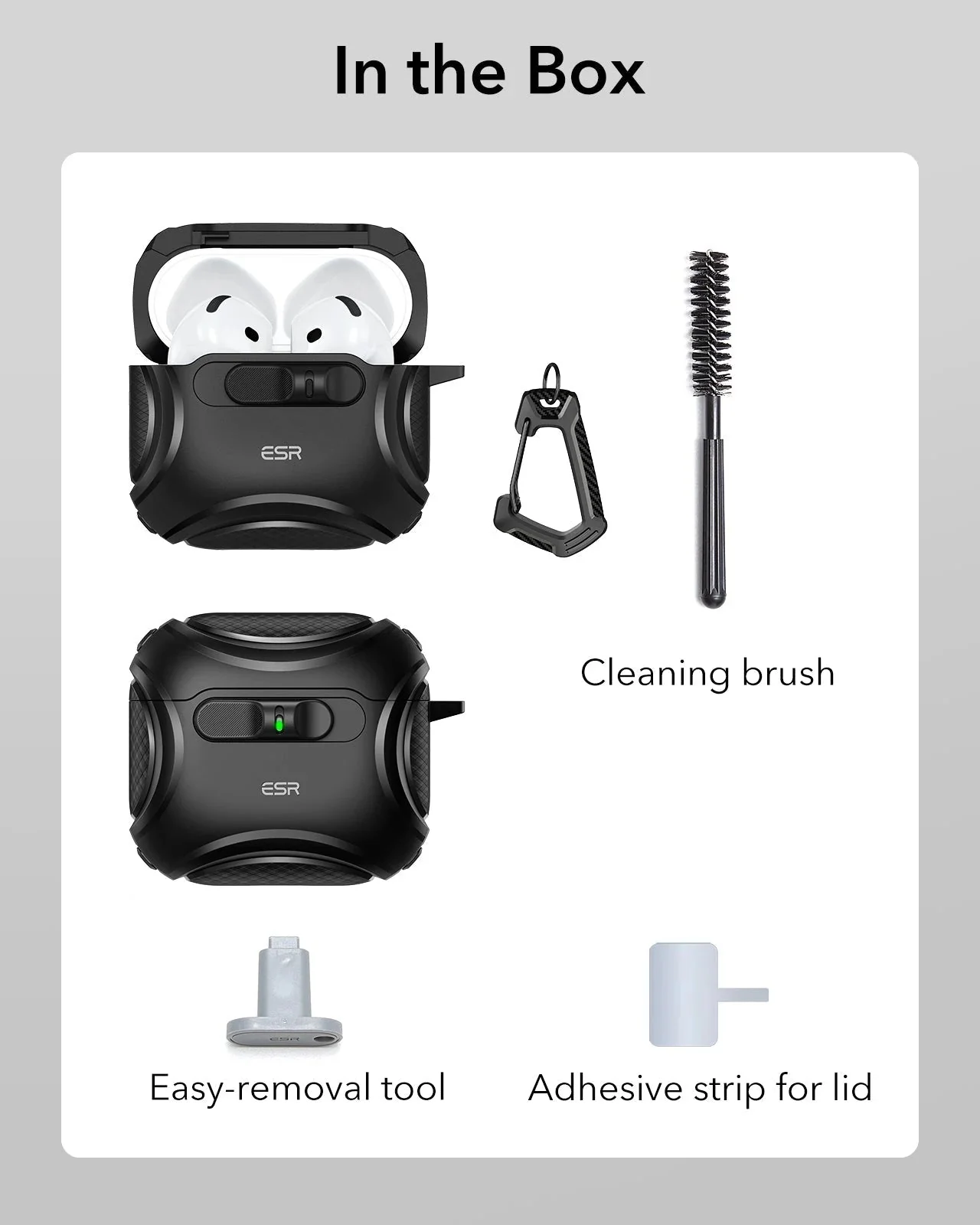 AirPods 4 Cyber FlickLock Case (HaloLock) - Black - Image 10