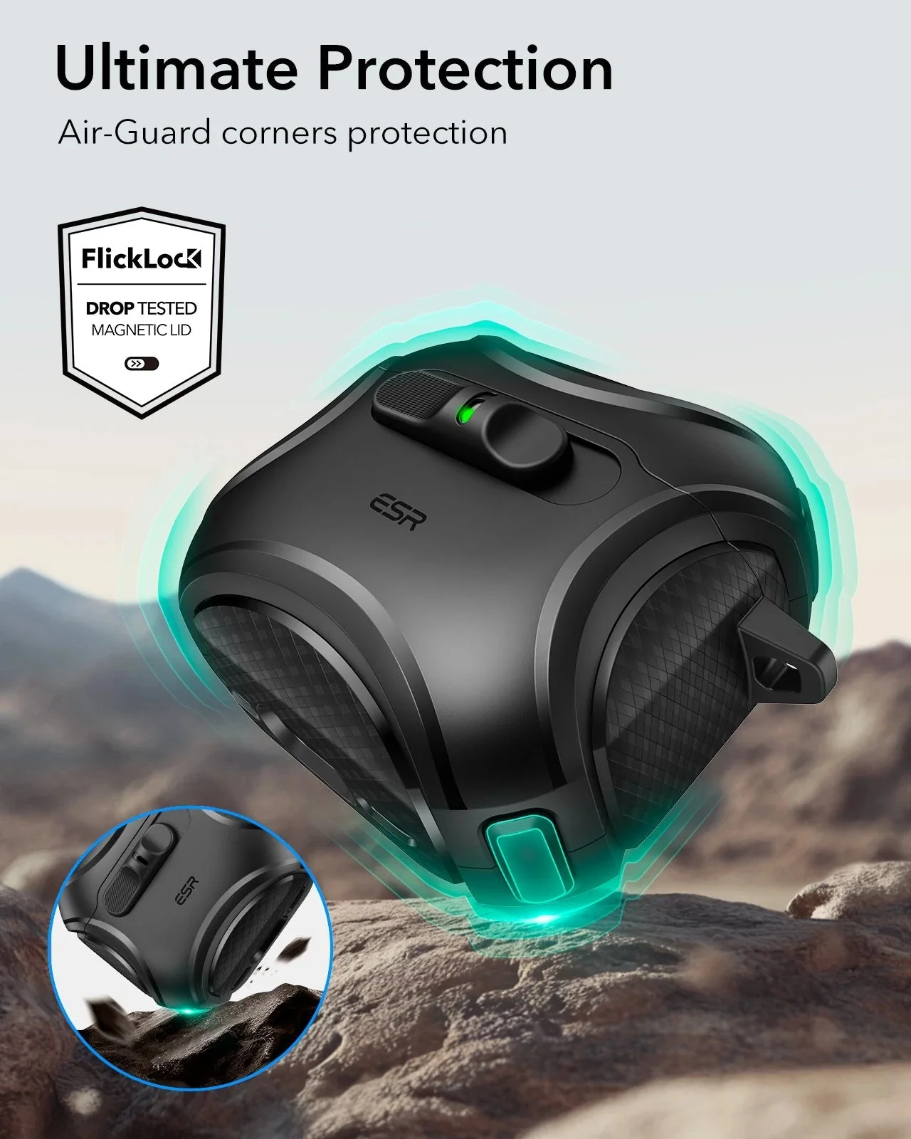 AirPods 4 Cyber FlickLock Case (HaloLock) - Dark Blue - Image 7