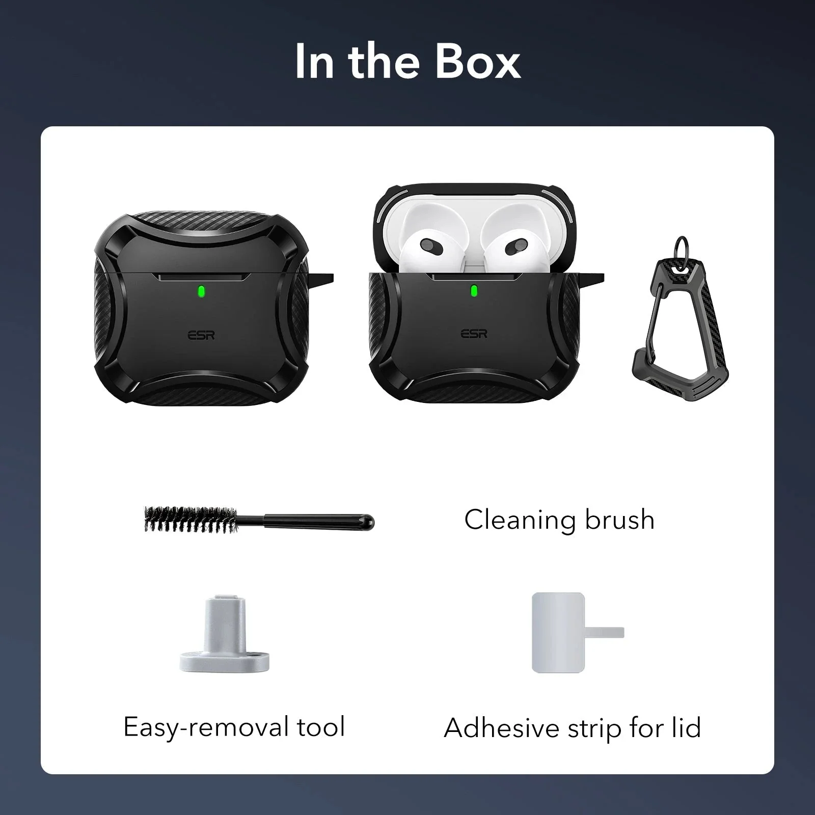 AirPods 4 Cyber Tough Case (HaloLock) - Black - Image 4
