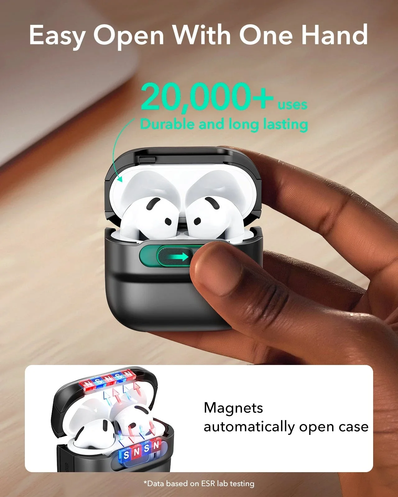 AirPods 4 Pulse FlickLock Case (HaloLock) - Green - Image 5