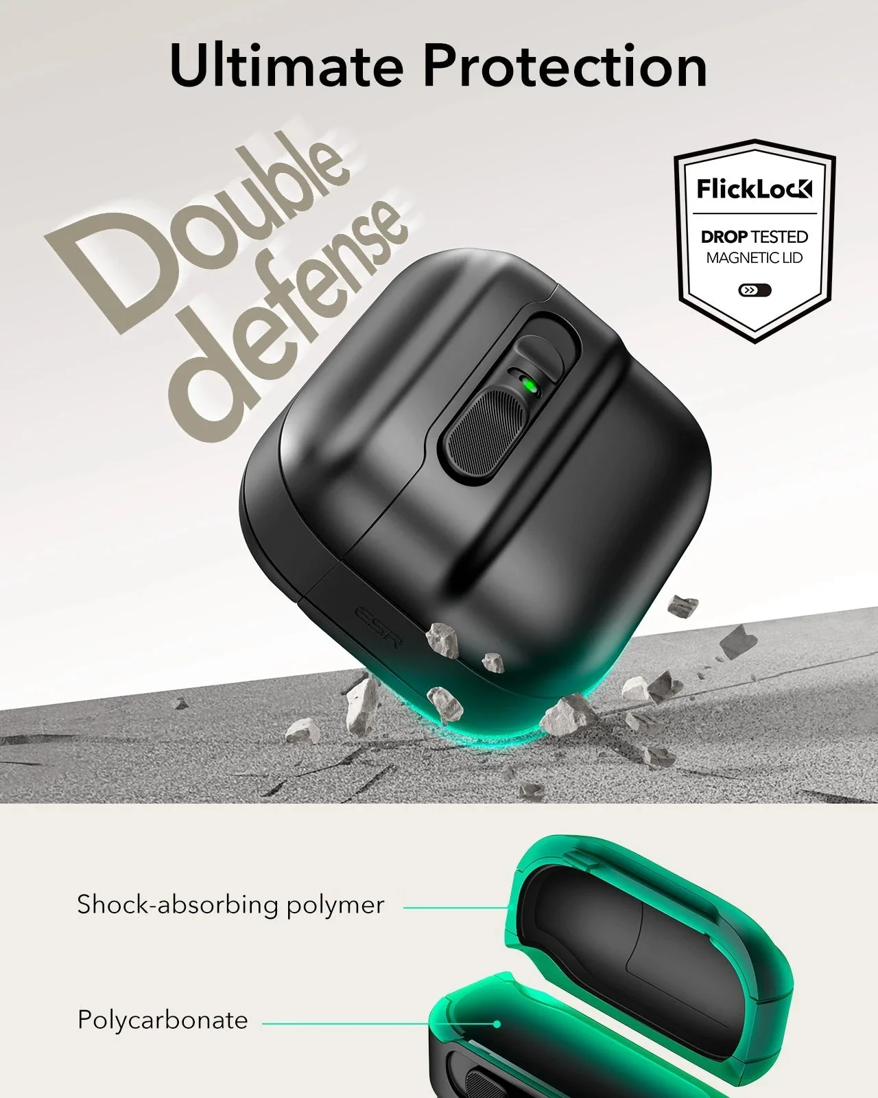 AirPods 4 Pulse FlickLock Case (HaloLock) - Green - Image 7