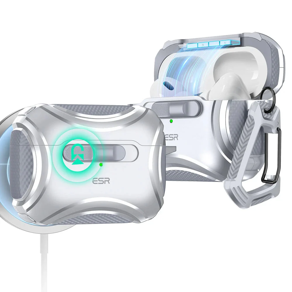 AirPods Pro (2023/2022/2019) Cyber FlickLock Case (HaloLock) - Titanium - Image 12