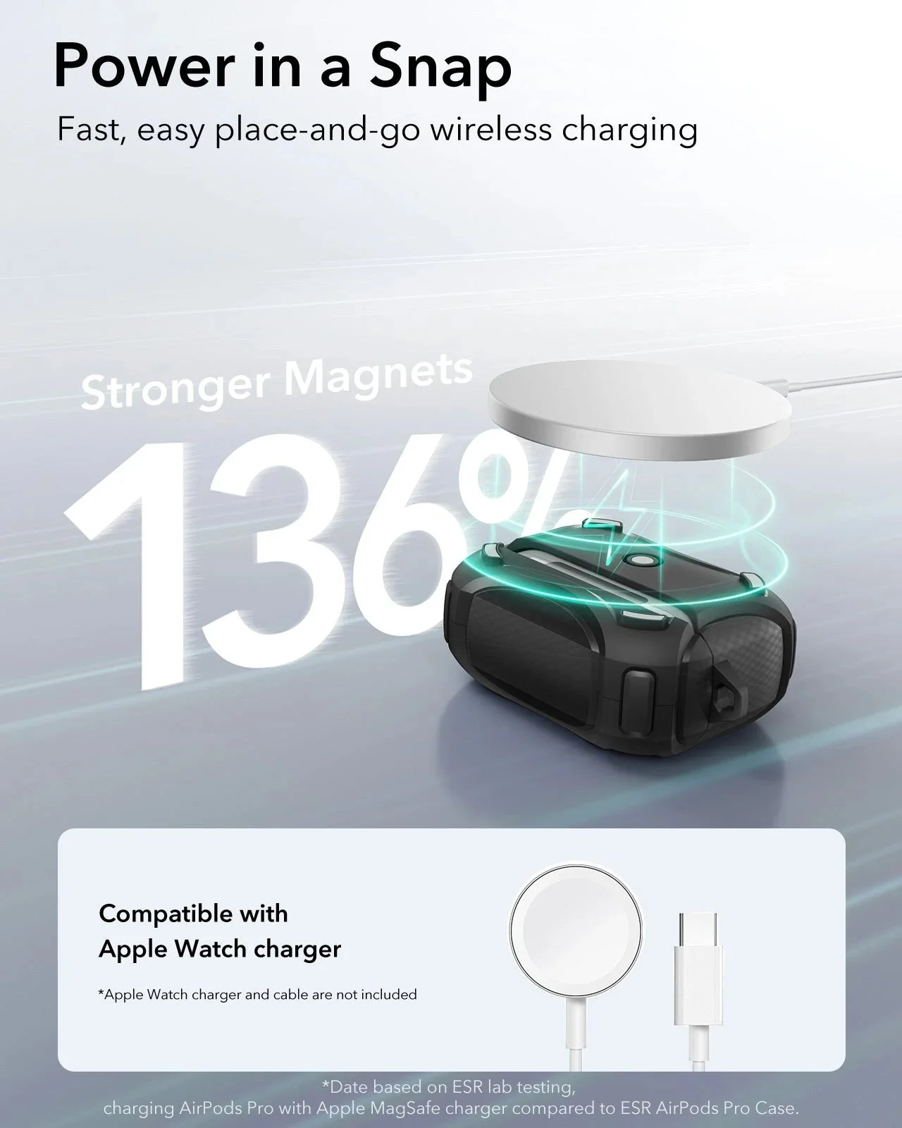 AirPods Pro (2023/2022/2019) Cyber FlickLock Case (HaloLock) - Titanium - Image 5