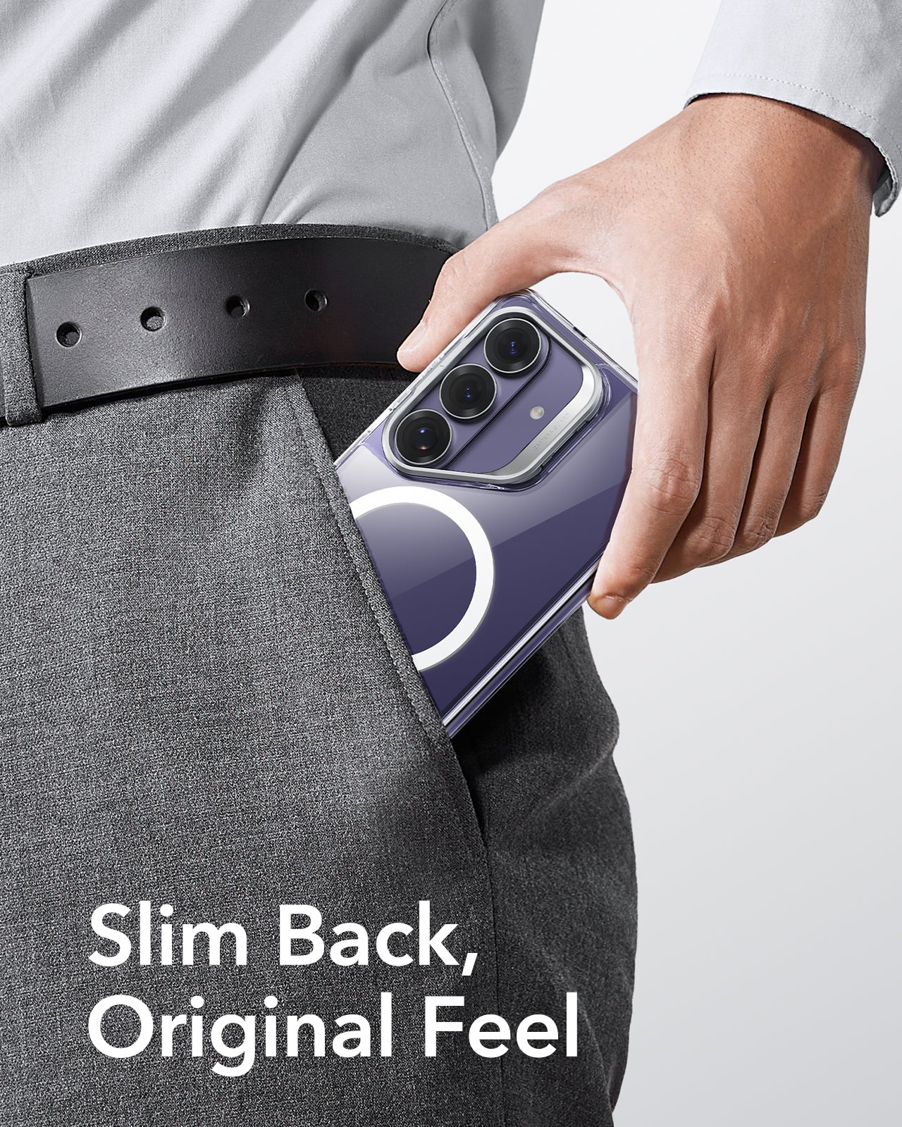 Galaxy S26 Plus Classic Hybrid Magnetic Case (Stash Stand) - Clear - Image 5