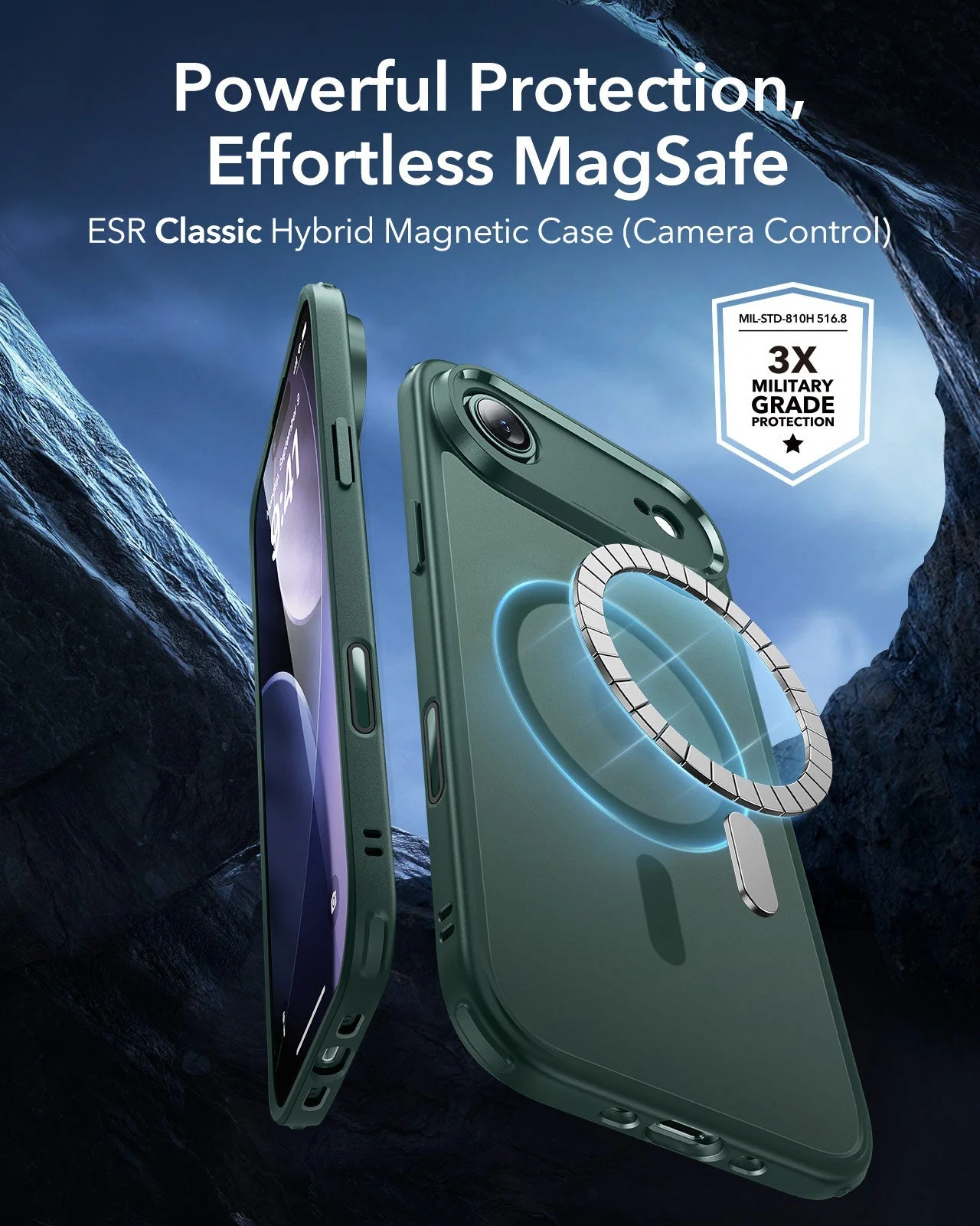 iPhone Air Classic Hybrid Magnetic Case (Camera Control) - Frosted Green - Image 2