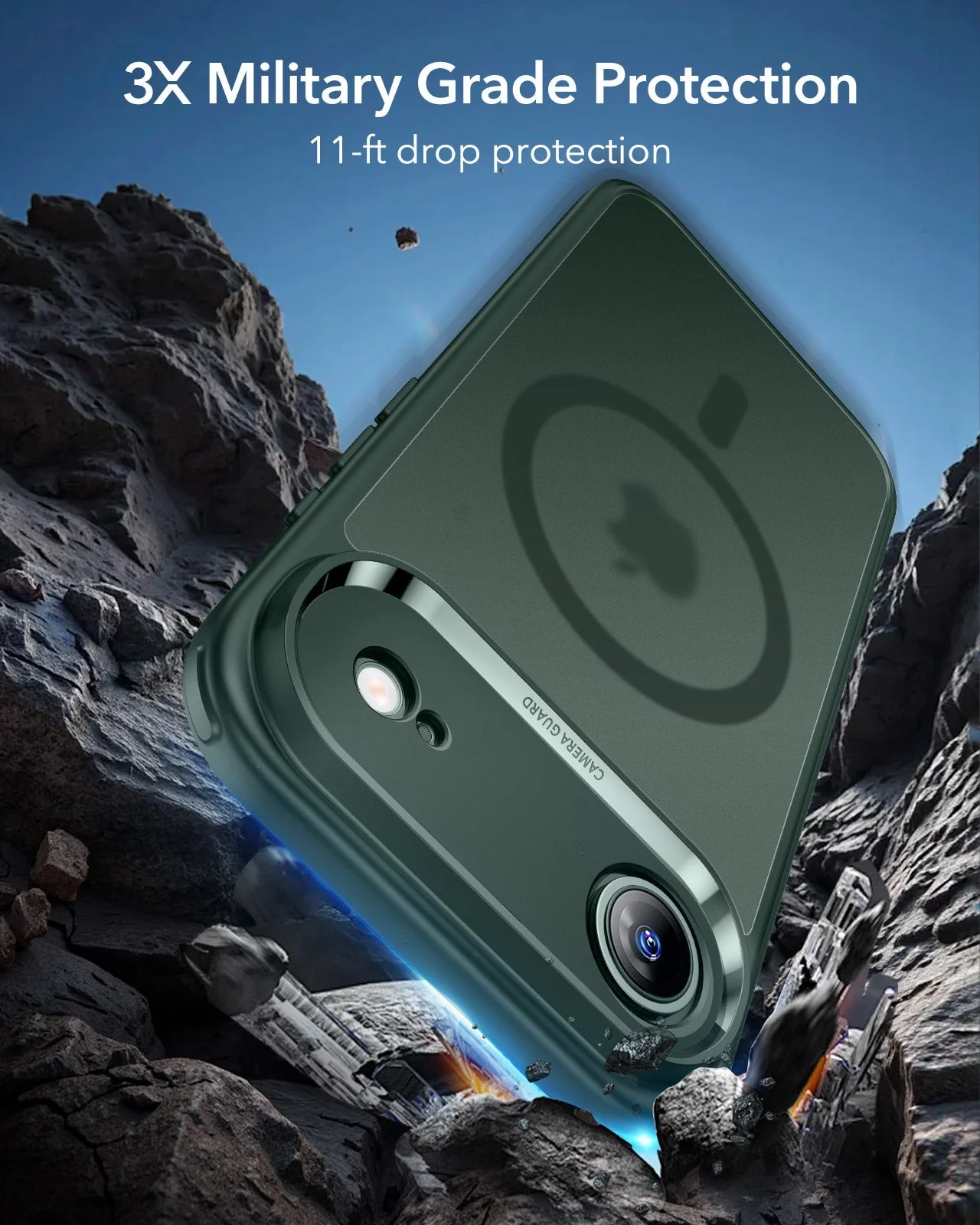 iPhone Air Classic Hybrid Magnetic Case (Camera Control) - Frosted Green - Image 4