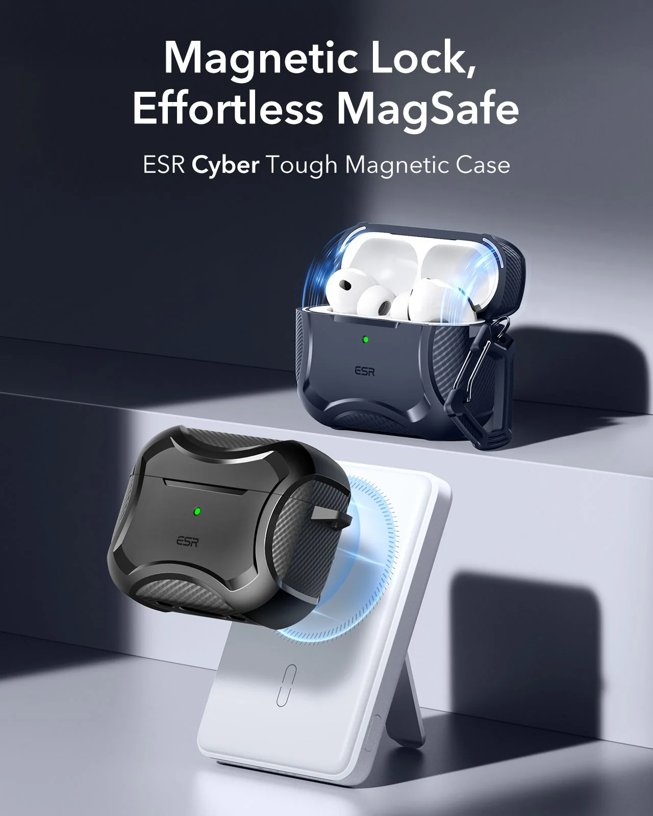 25W CryoBoost Foldable 3-in-1 Magnetic Charger & AirPods Pro 3 Cyber Tough Case Bundle – EU Plug-Black - Image 11