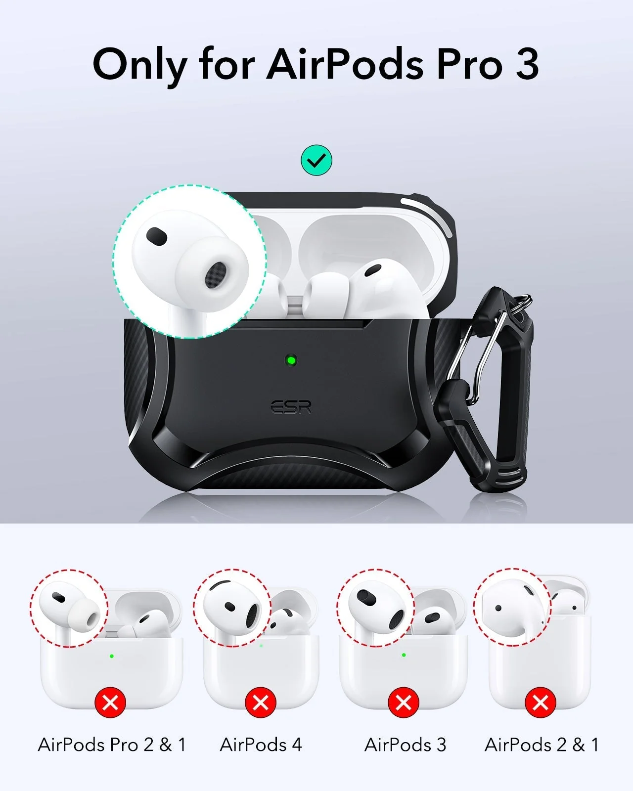 25W CryoBoost Foldable 3-in-1 Magnetic Charger & AirPods Pro 3 Cyber Tough Case Bundle – US Plug-Black - Image 10