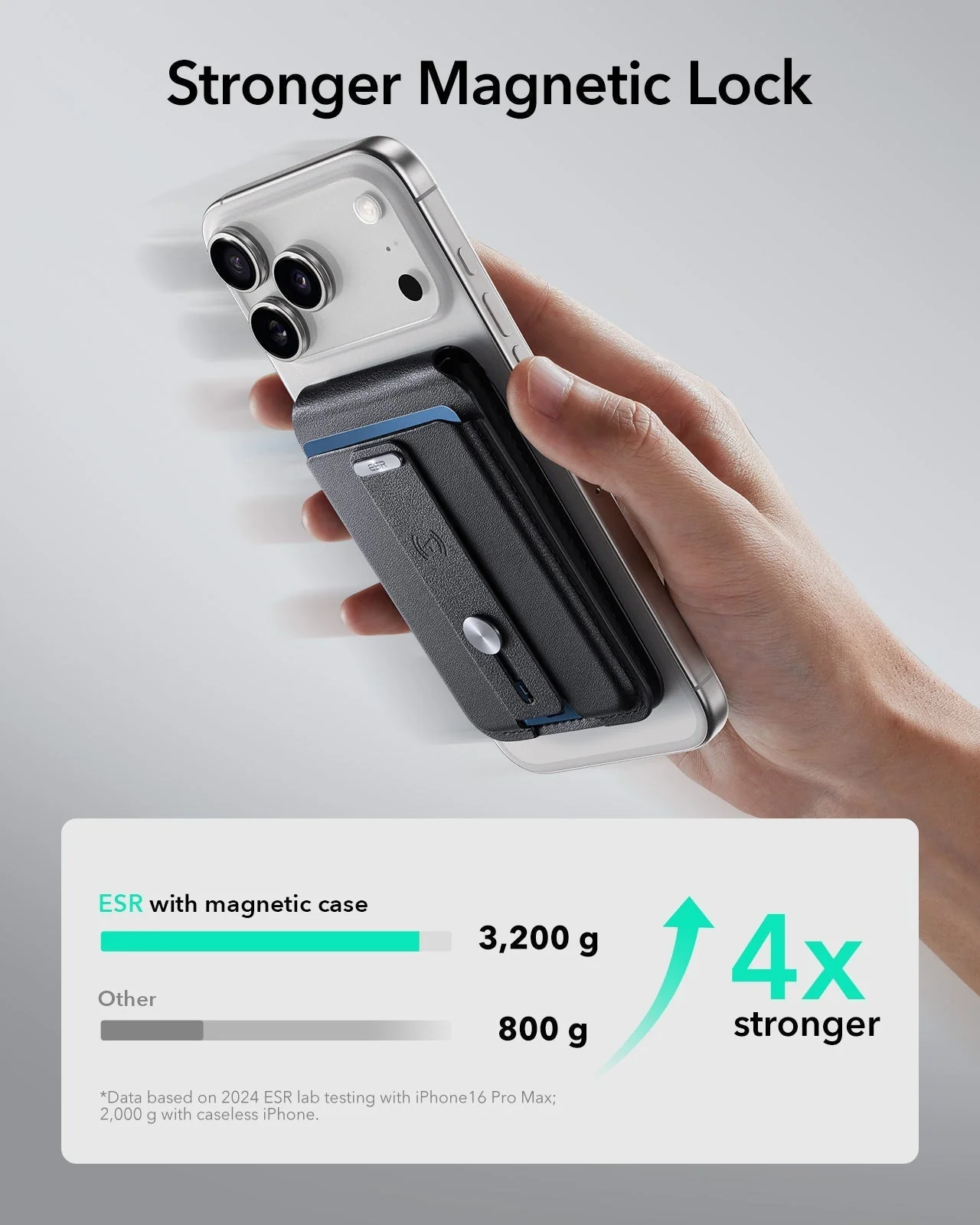 25W CryoBoost Foldable 3-in-1 Magnetic Charger and Wallet Stand Bundle - EU Plug-Black - Image 11
