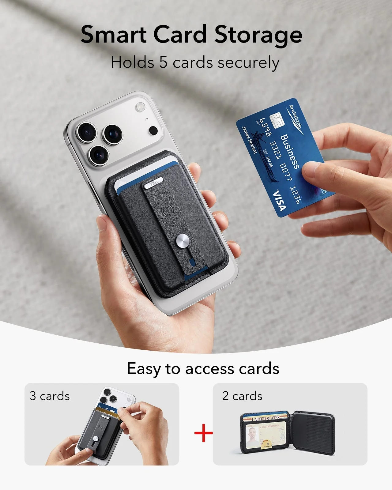 25W CryoBoost Foldable 3-in-1 Magnetic Charger and Wallet Stand Bundle - EU Plug-Black - Image 12