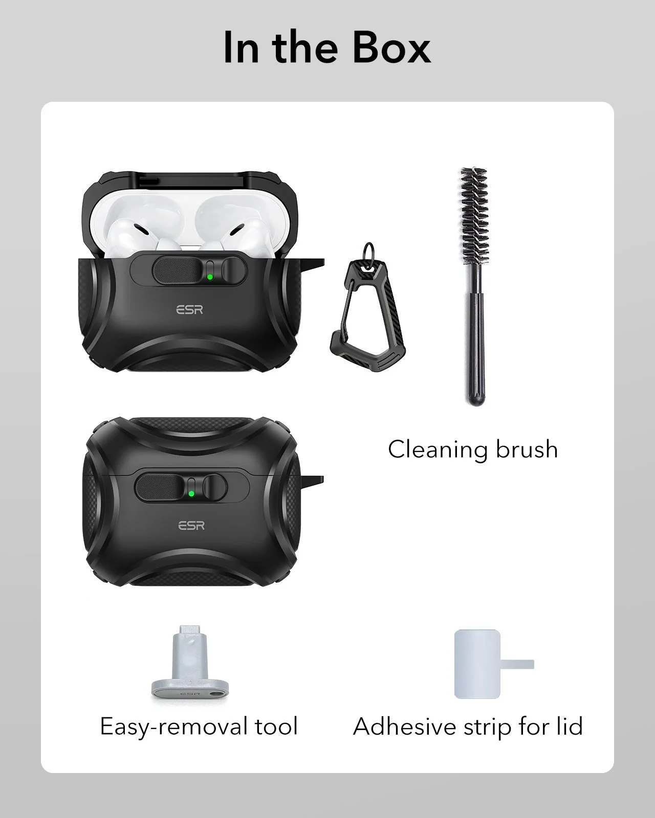 AirPods Pro 3 Cyber FlickLock Magnetic Case - Black - Image 10