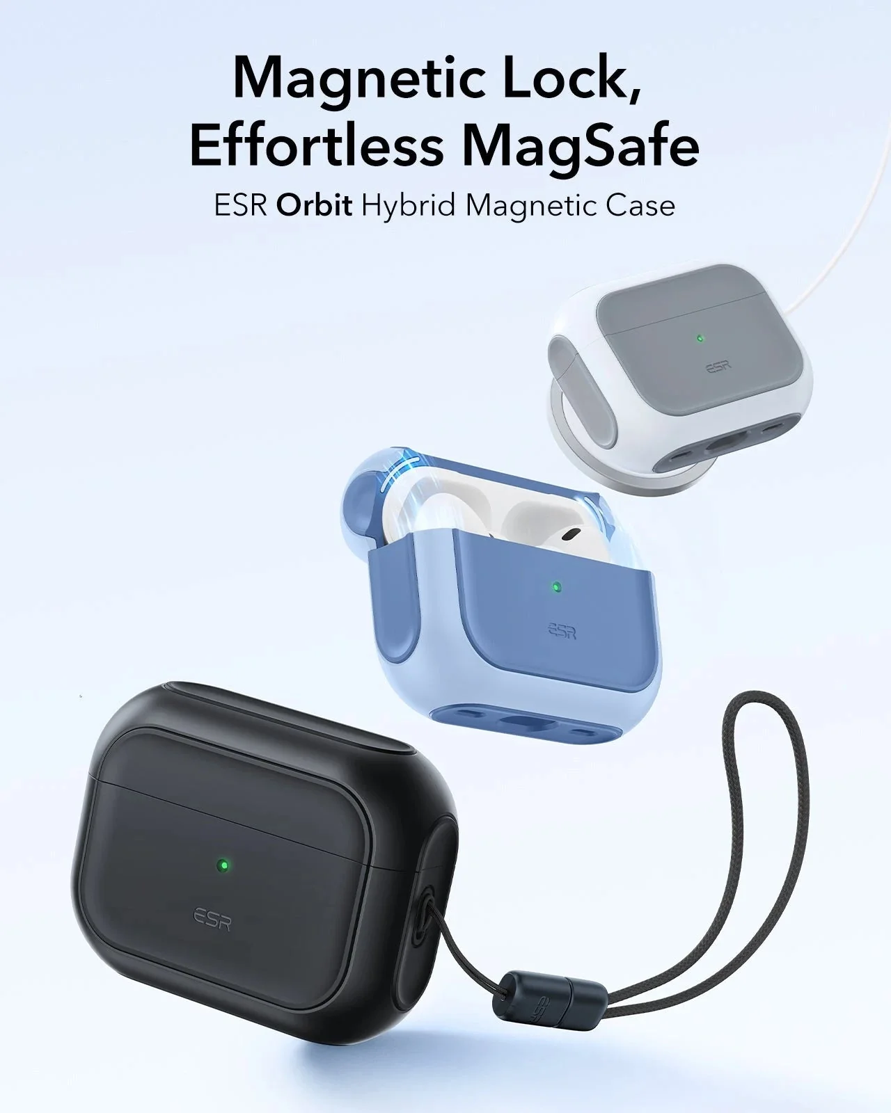 AirPods Pro 3 Orbit Hybrid Magnetic Case - Black - Image 4