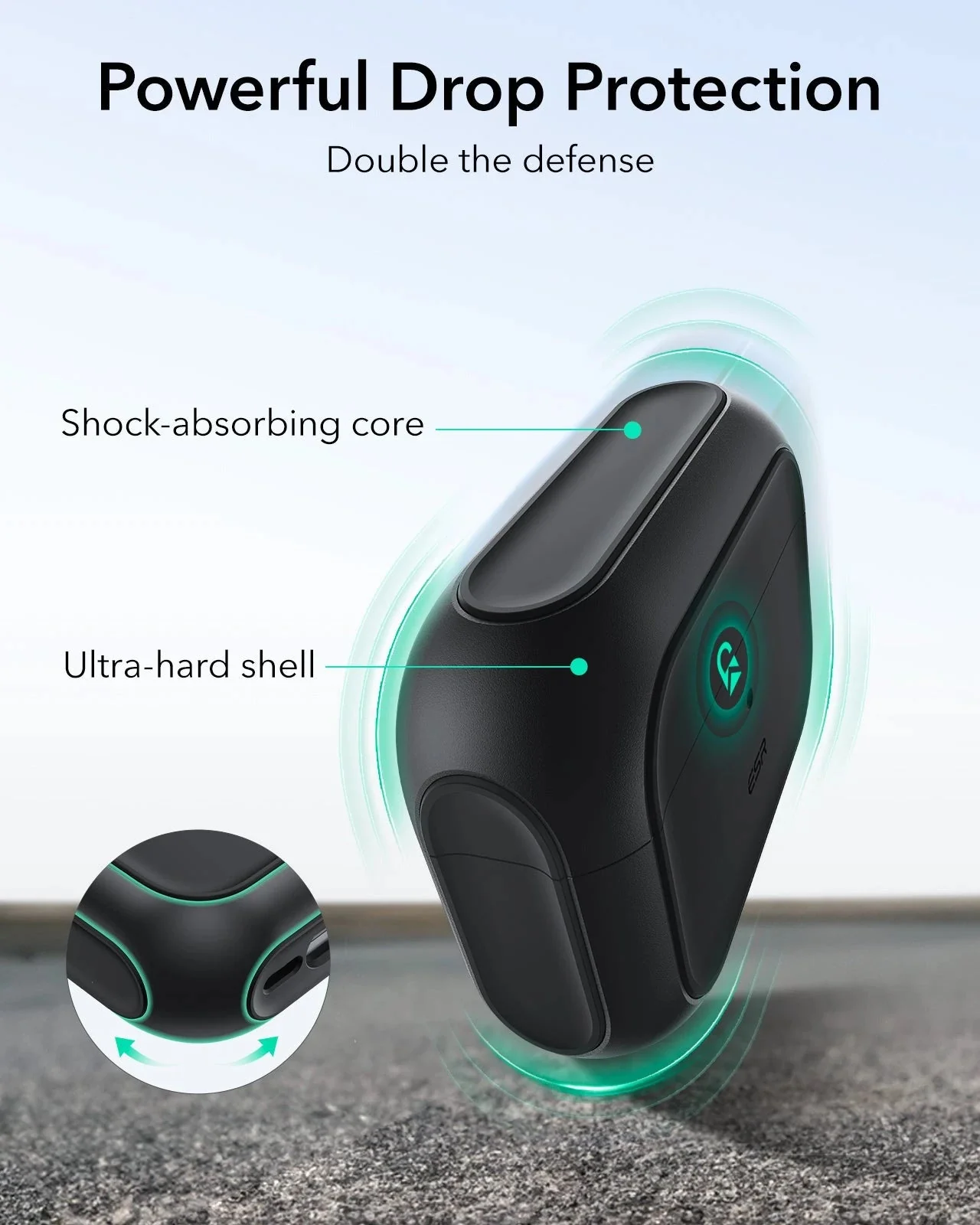 AirPods Pro 3 Orbit Hybrid Magnetic Case - Black - Image 7