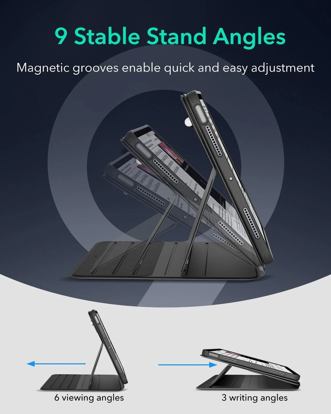 iPad Air 11" (M3) 2025 Bundle Shift Magnetic Case & Armorite® Paper-Feel Protection - Black - Image 7