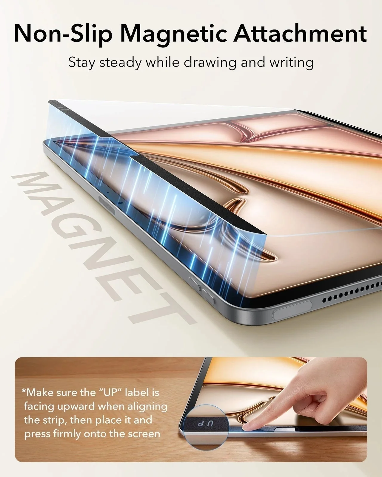 iPad Air 13" (M4) 2026 Bundle Flip Magnetic Case with Pencil Holder, Paper-Feel Magnetic & Armorite® Protection - Black - Image 21