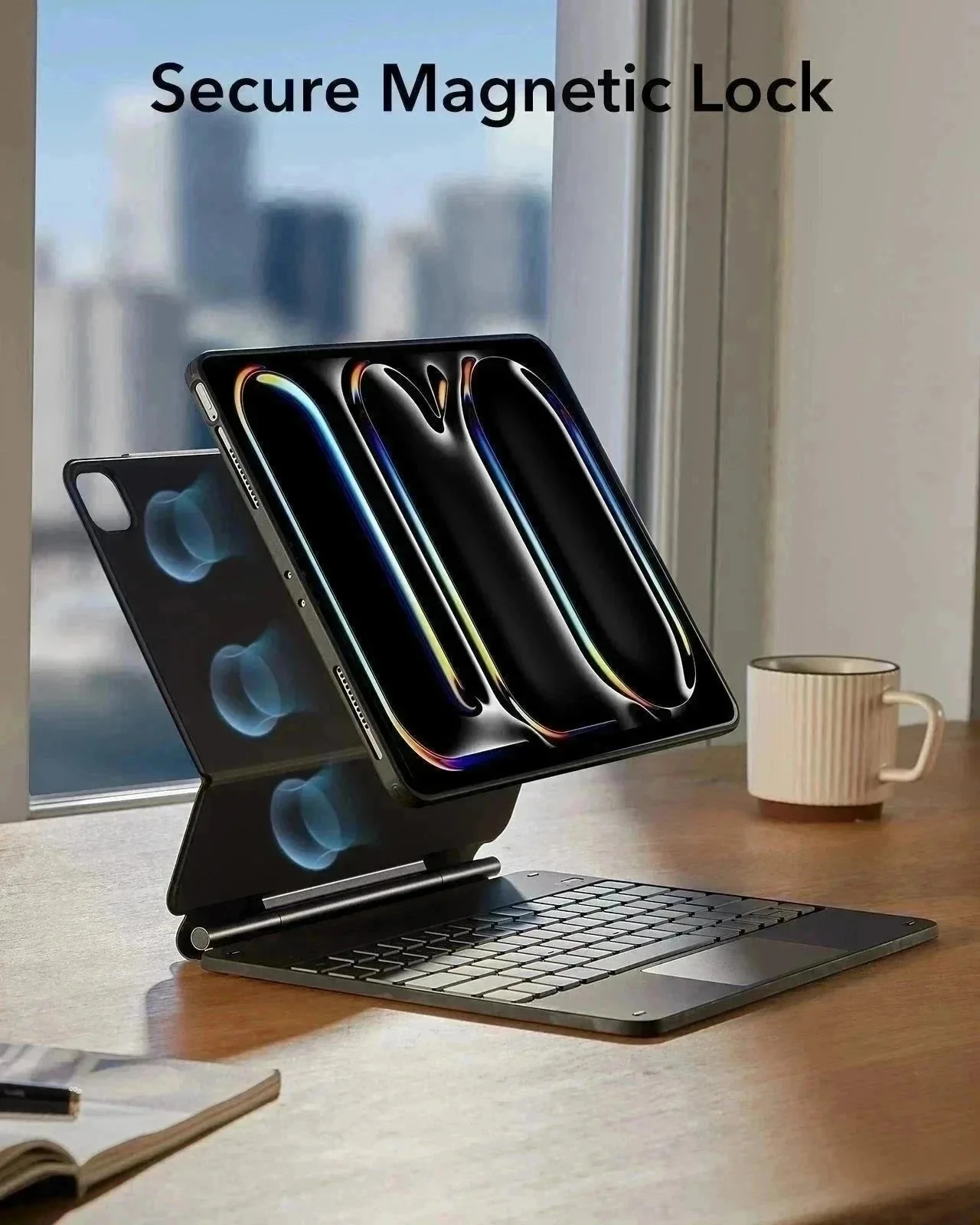 iPad Pro 11ʺ (2025) Bundle Rebound Magnetic Keyboard Case 360 & Paper-Feel Screen Protectors- UK Layout-Black - Image 5