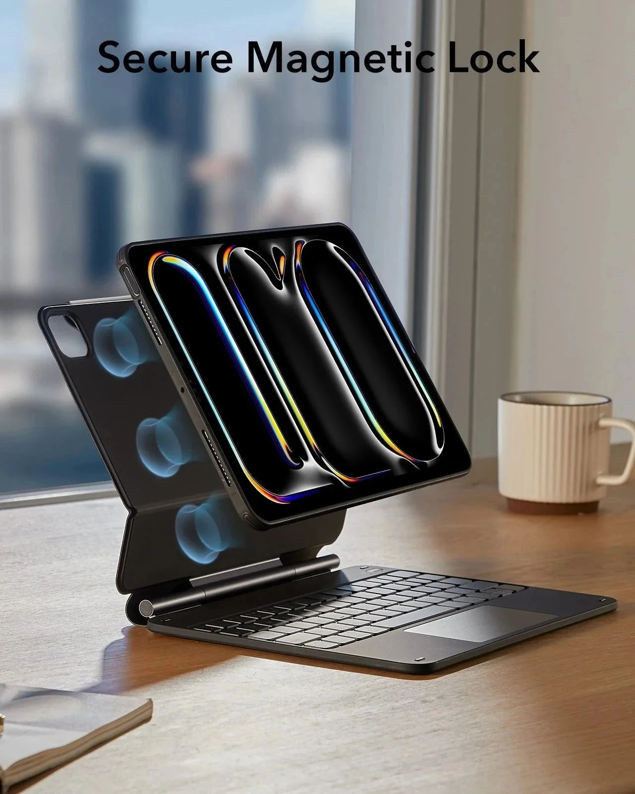 iPad Pro 11ʺ (2025) Bundle Rebound Magnetic Keyboard Case 360 & Armorite Screen Protectors - UK Layout-Black - Image 8