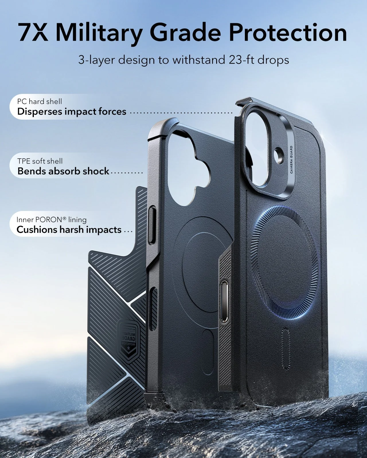 iPhone 17 Cyber Tough Magnetic Case (Camera Control) - Black - Image 4