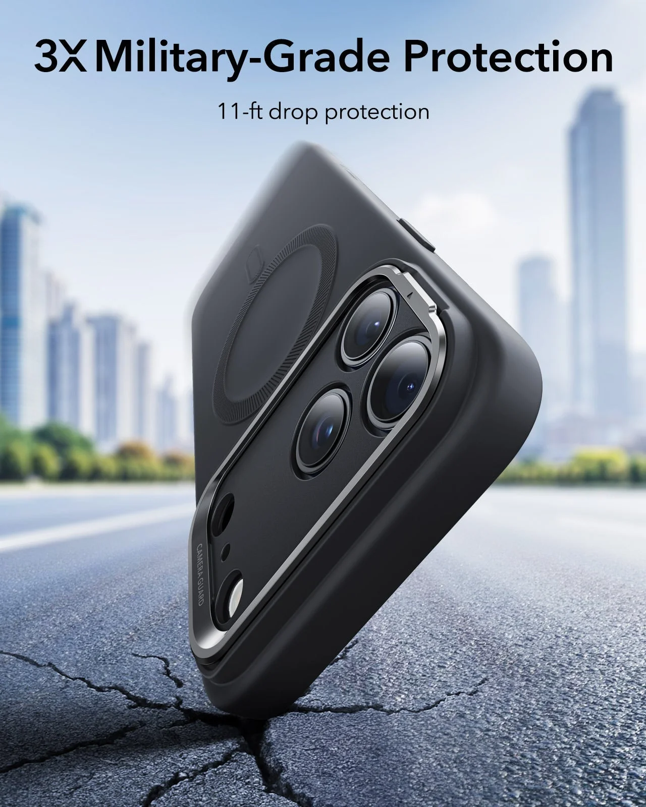 iPhone 17 Pro Max Cloud Soft Magnetic Case (Camera Control, Stash Stand) - Black - Image 5