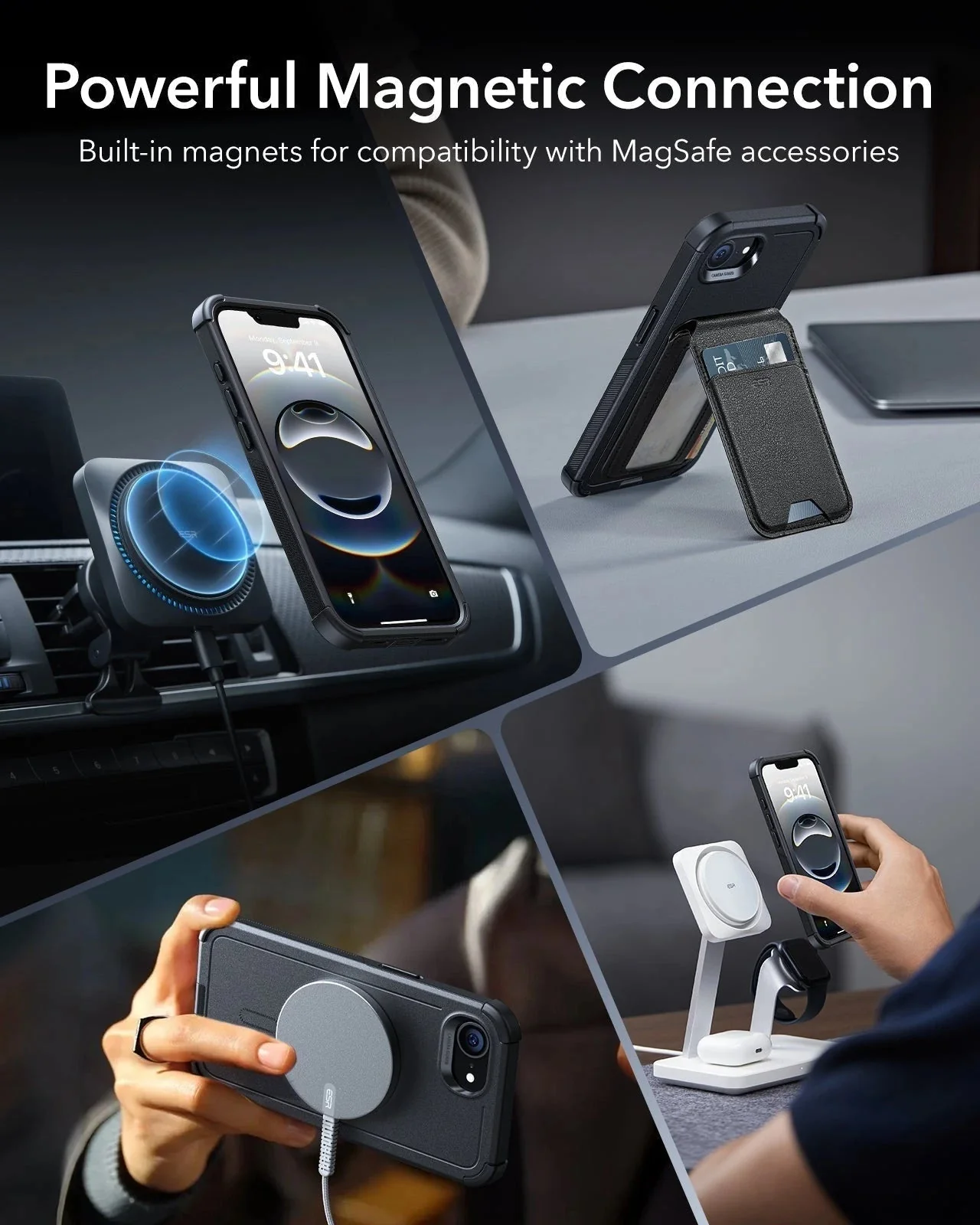 iPhone 17e Cyber Tough Magnetic Case - Black - Image 6