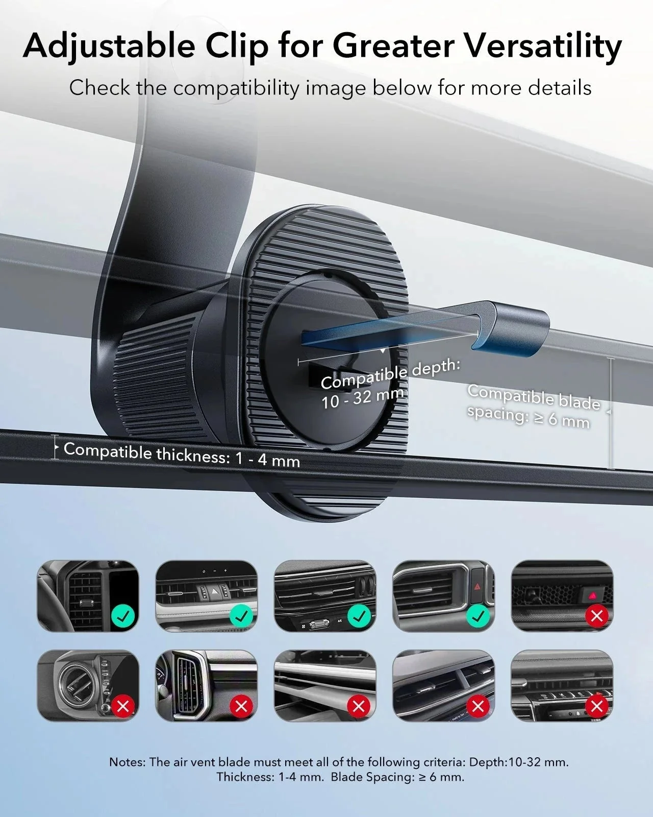OmniLock Magnetic Car Mount (Air Vent) - Black - Image 11