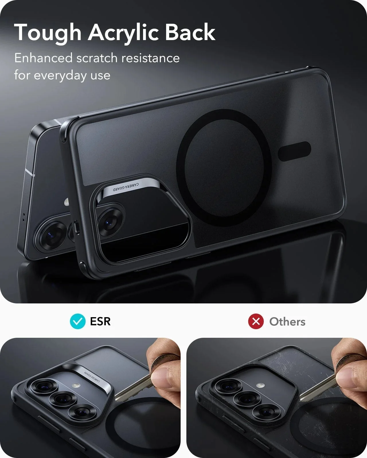 Galaxy S26 Plus Classic Hybrid Magnetic Case - Frosted Black - Image 5