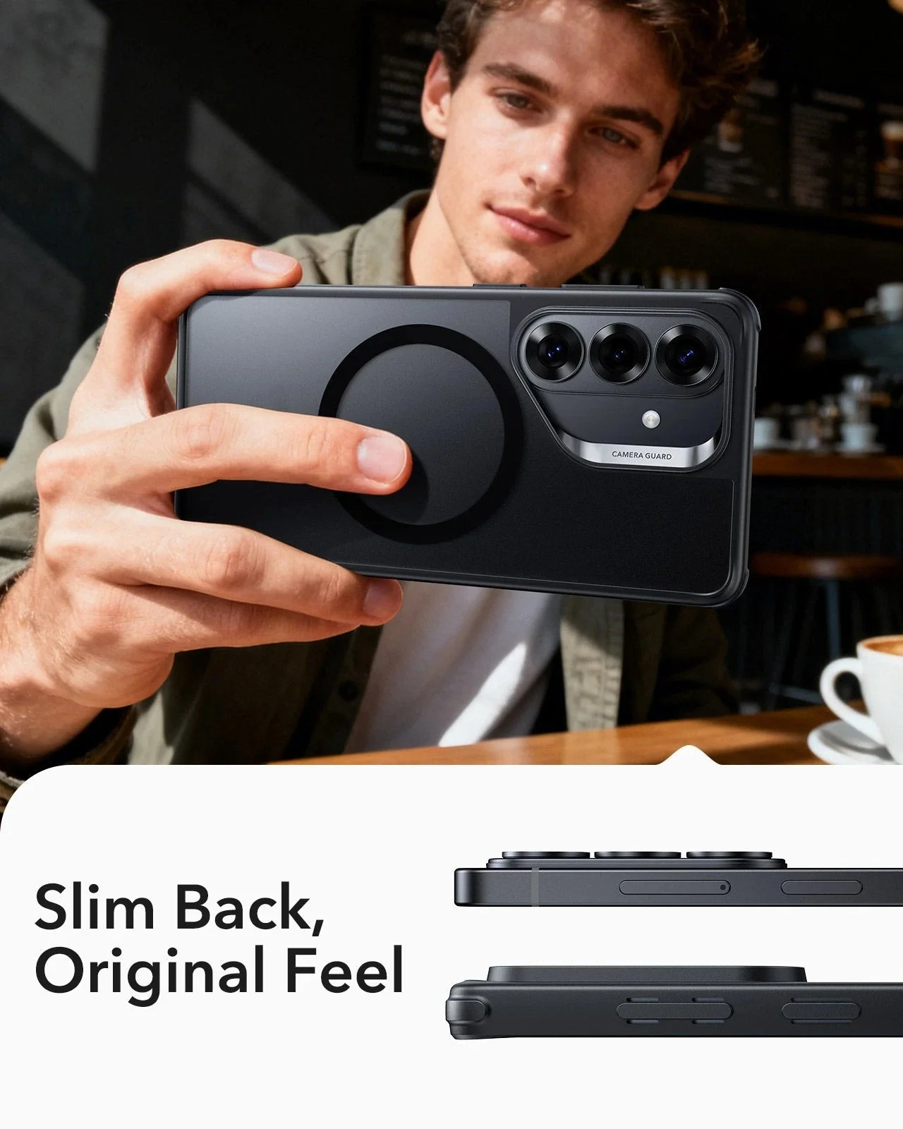 Galaxy S26 Plus Classic Hybrid Magnetic Case - Frosted Black - Image 8