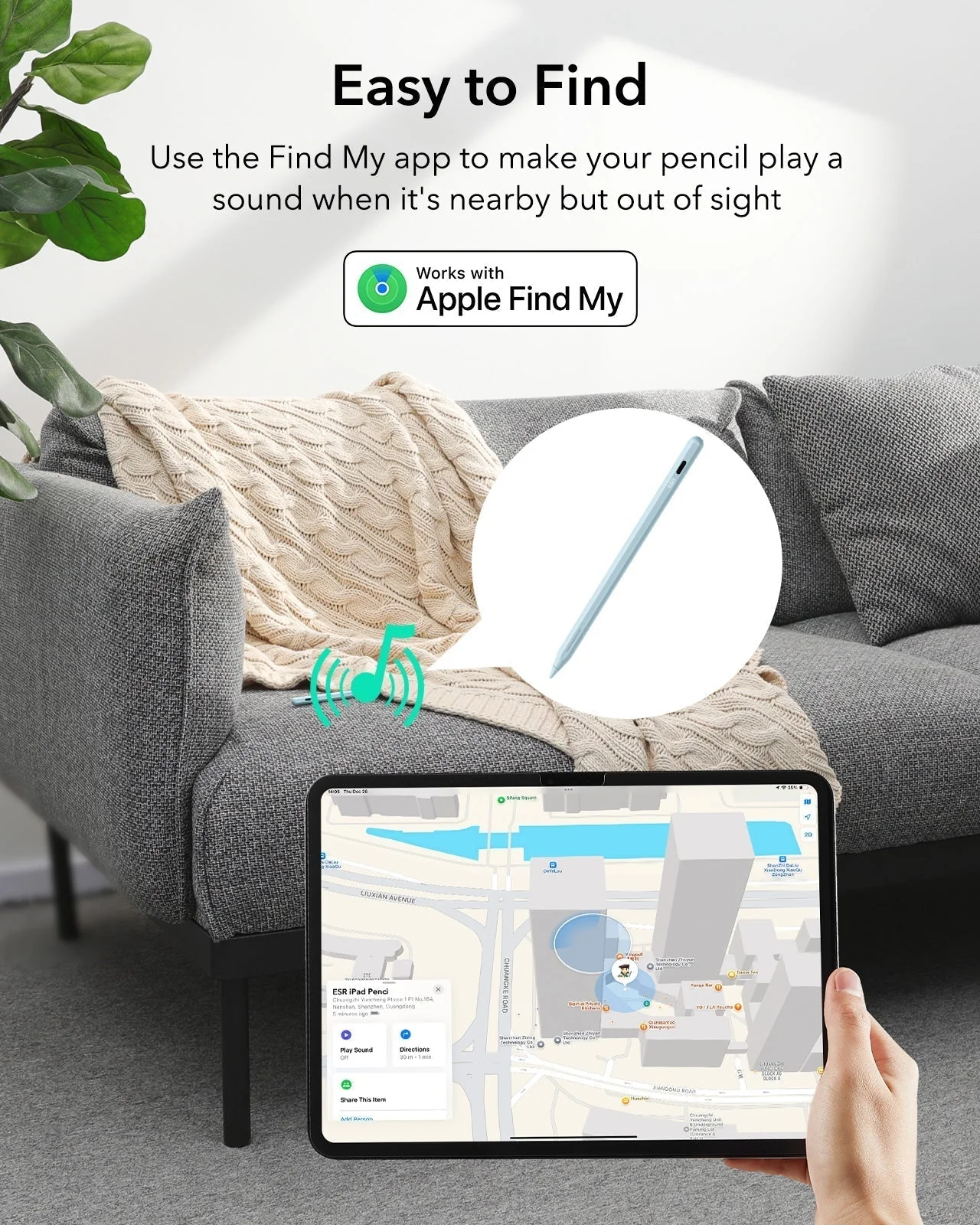 Geo Digital Pencil with Built-in Find My - Blue - Image 4