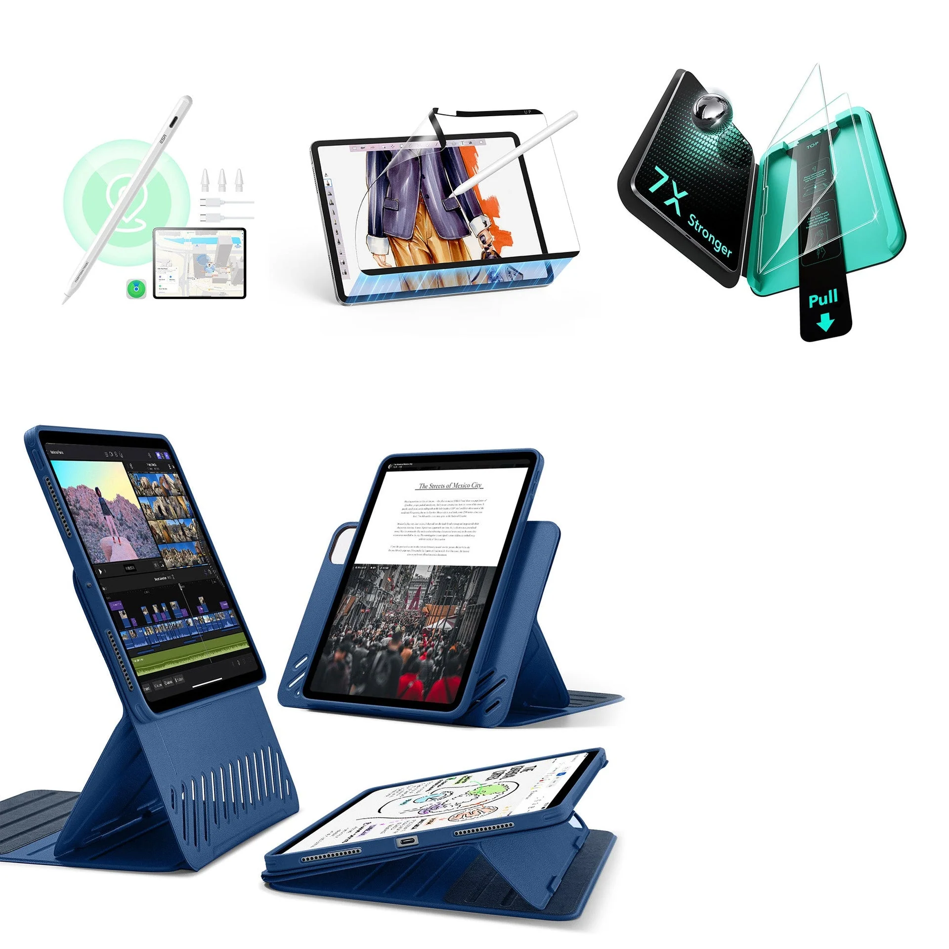 iPad Pro 13ʺ (2025) Shift Transformation with Digital Pencil Bundle - Blue