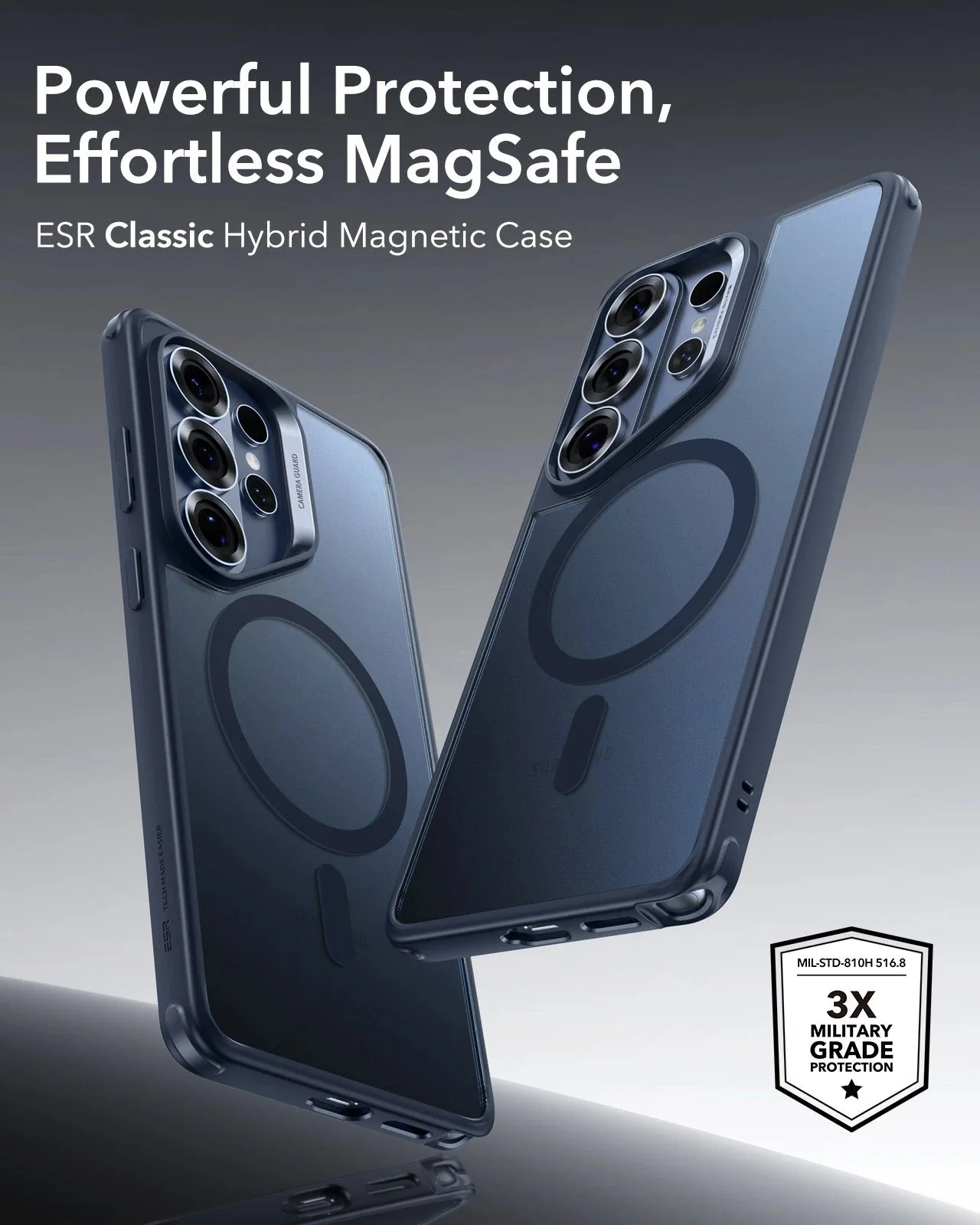 Galaxy S26 Ultra Classic Hybrid Magnetic Case - Frosted Blue - Image 2