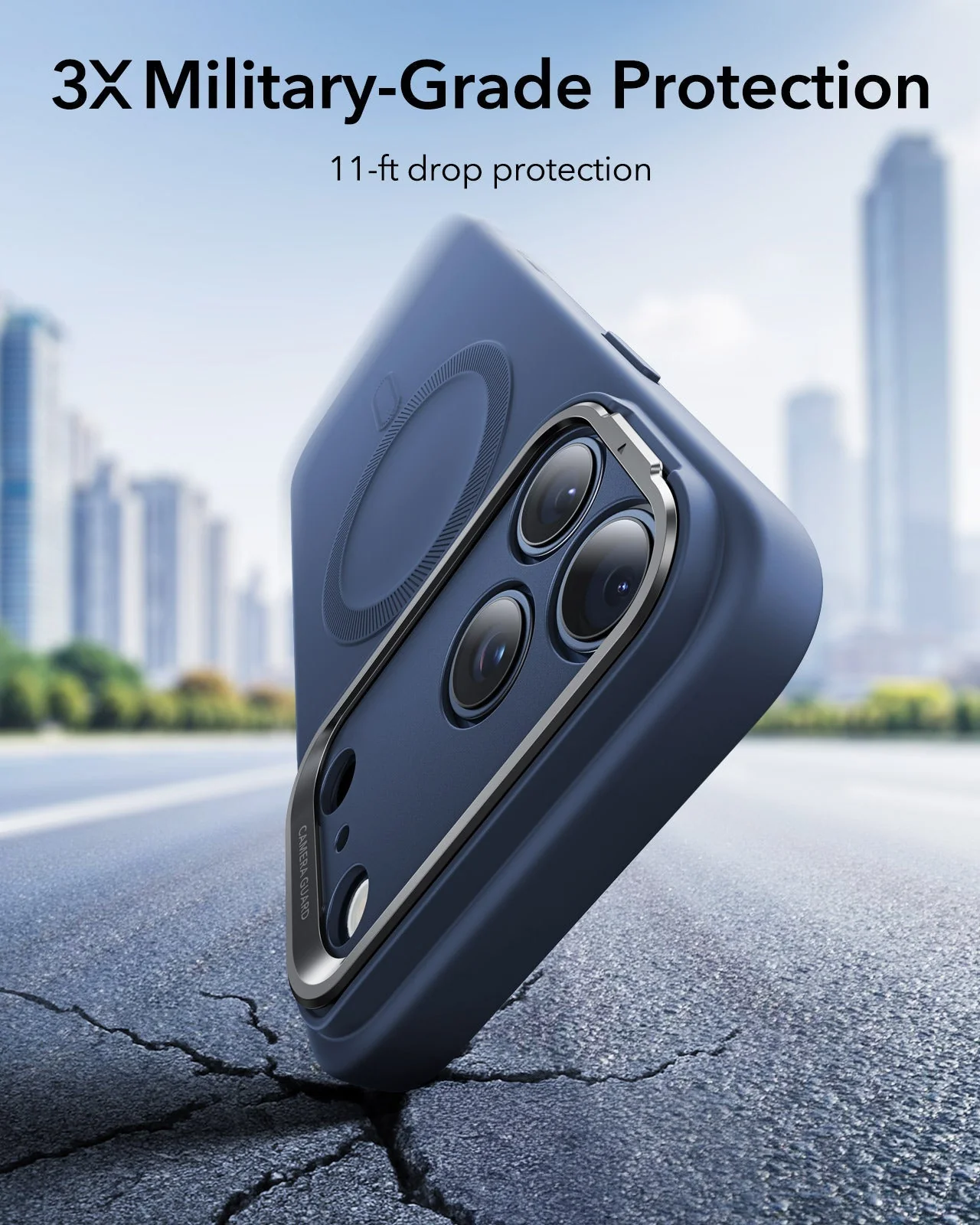 iPhone 17 Pro Cloud Soft Magnetic Case (Camera Control, Stash Stand) - Navy Blue - Image 5