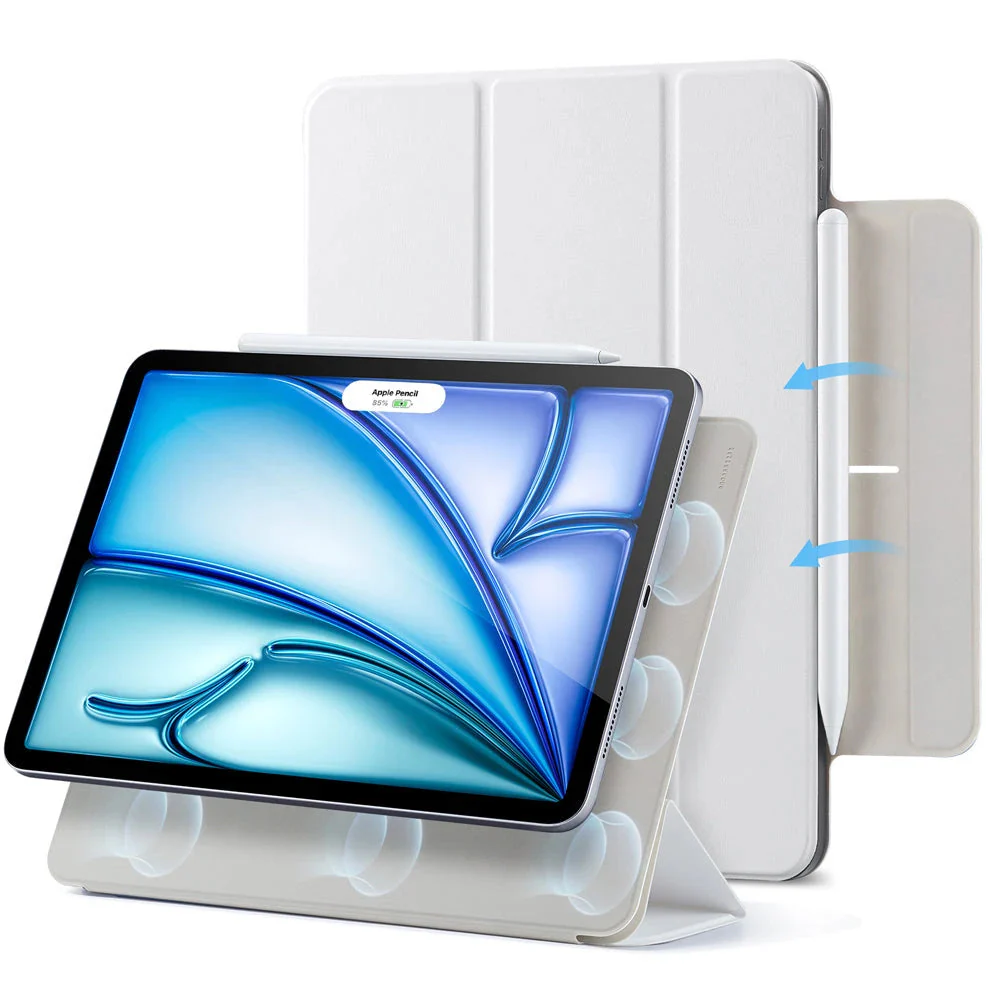 iPad Air 11" (M4) 2026 Rebound Magnetic Case - Brilliant White