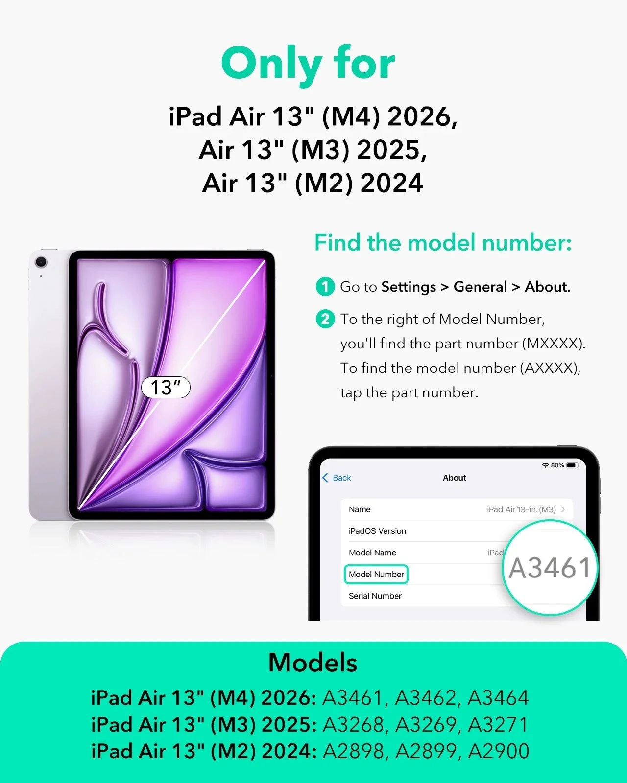 iPad Air 13" (M4) 2026 Rebound Hybrid Case 360 - Brilliant White - Image 2