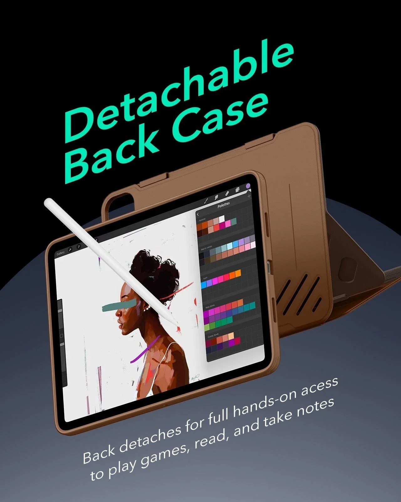 iPad Pro 11" (2025) Bundle Shift Magnetic Case & Armorite® Protection - Brown - Image 6