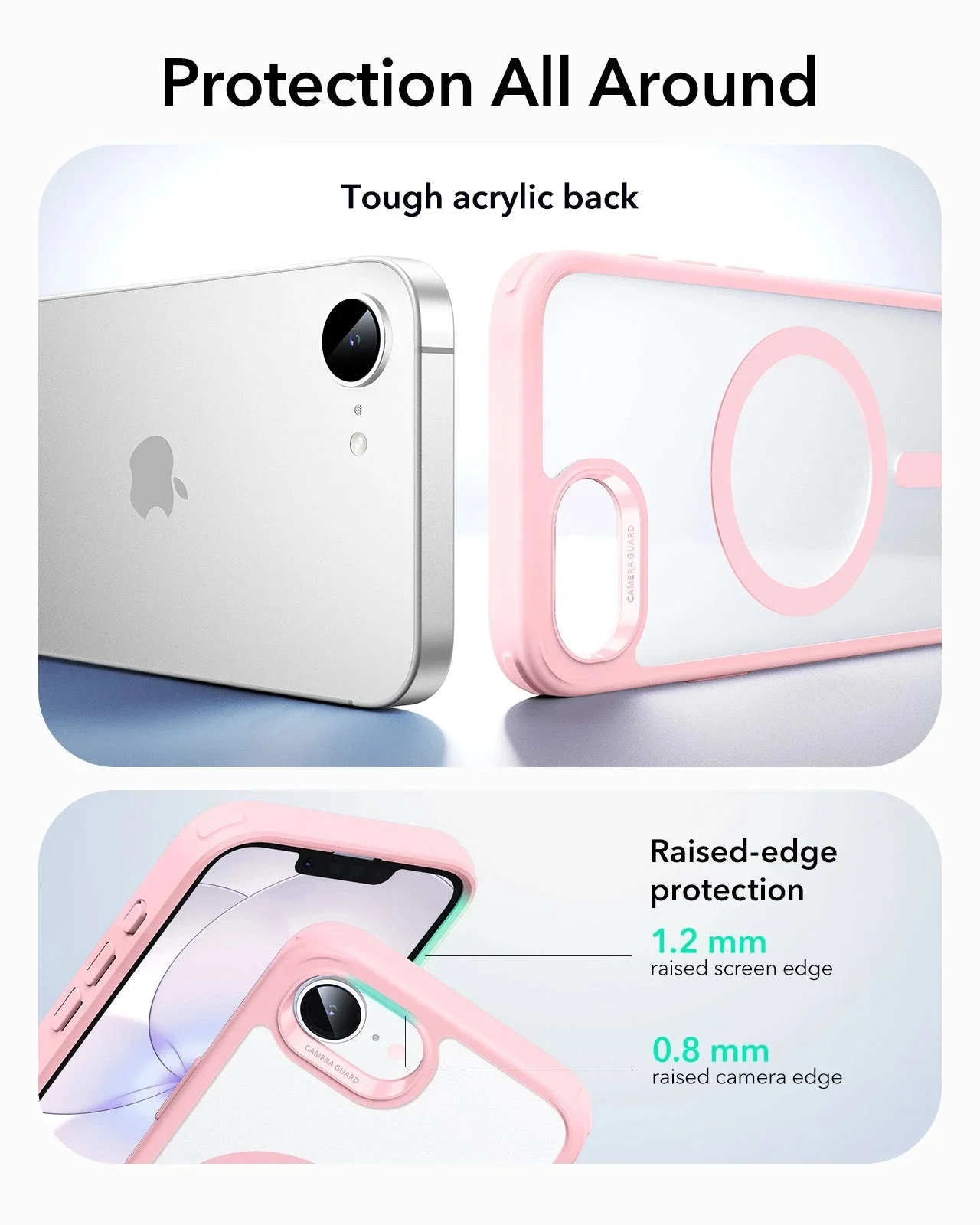 iPhone 17e Bundle Classic Hybrid Magnetic Case & Armorite® Screen Protector - Frosted Bubblegum Pink - Image 3