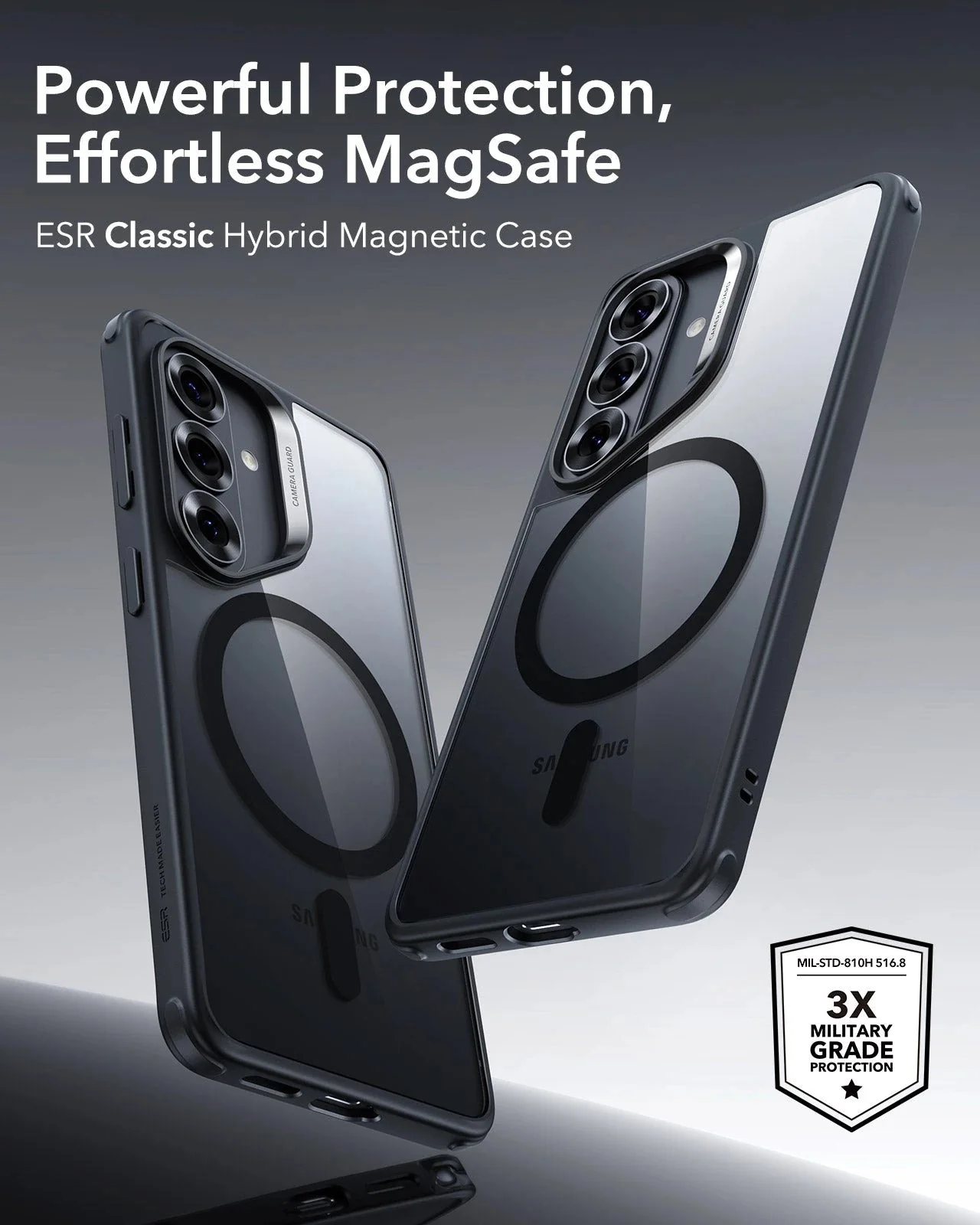 Galaxy S26 Classic Hybrid Magnetic Case - Clear Black - Image 2