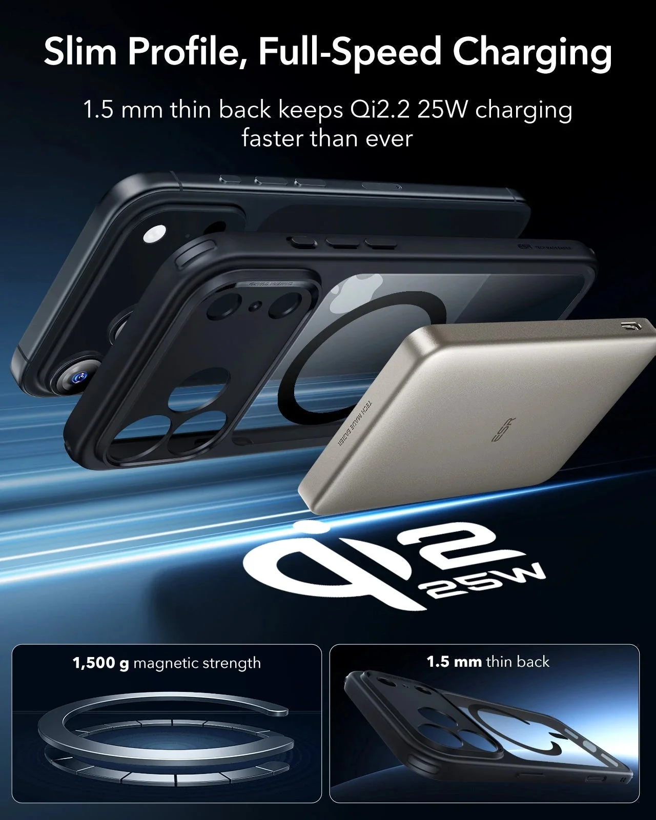 iPhone 17 Pro Classic Hybrid Magnetic Case (Camera Control) - Clear Black - Image 5