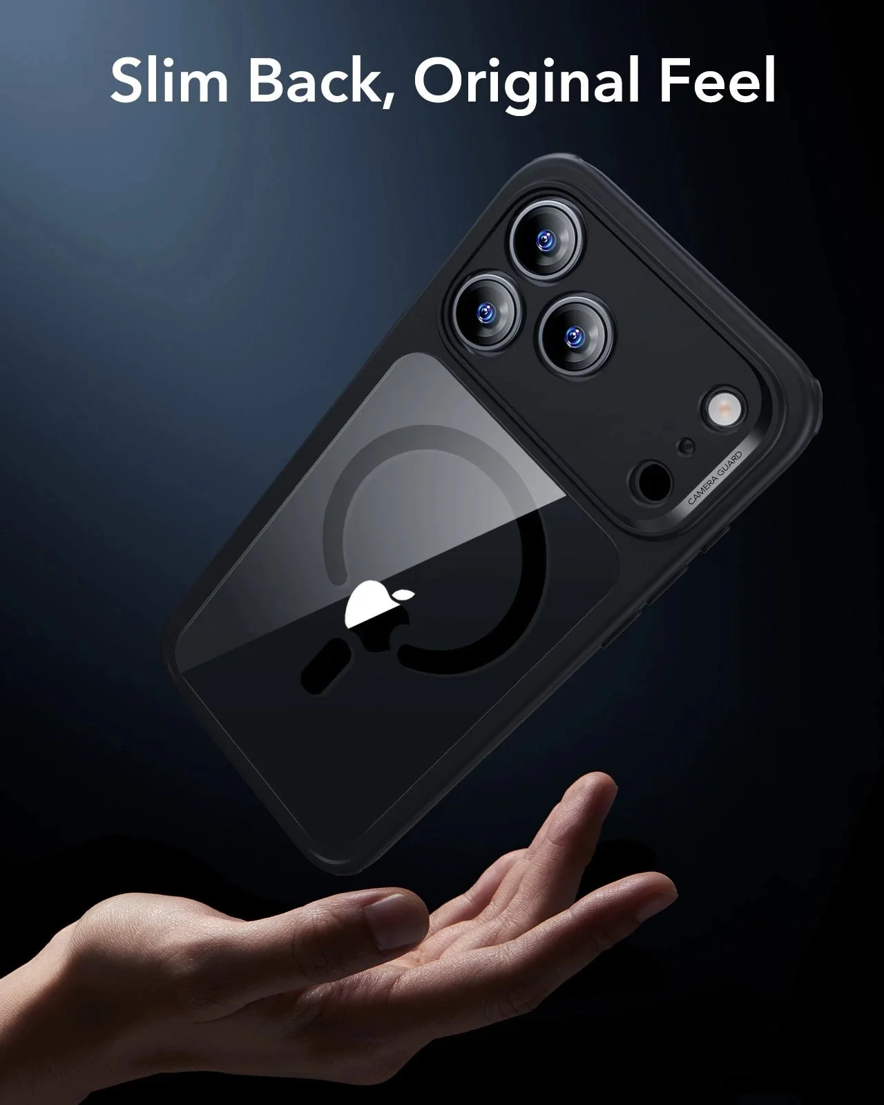 iPhone 17 Pro Classic Hybrid Magnetic Case (Camera Control) - Clear Black - Image 7