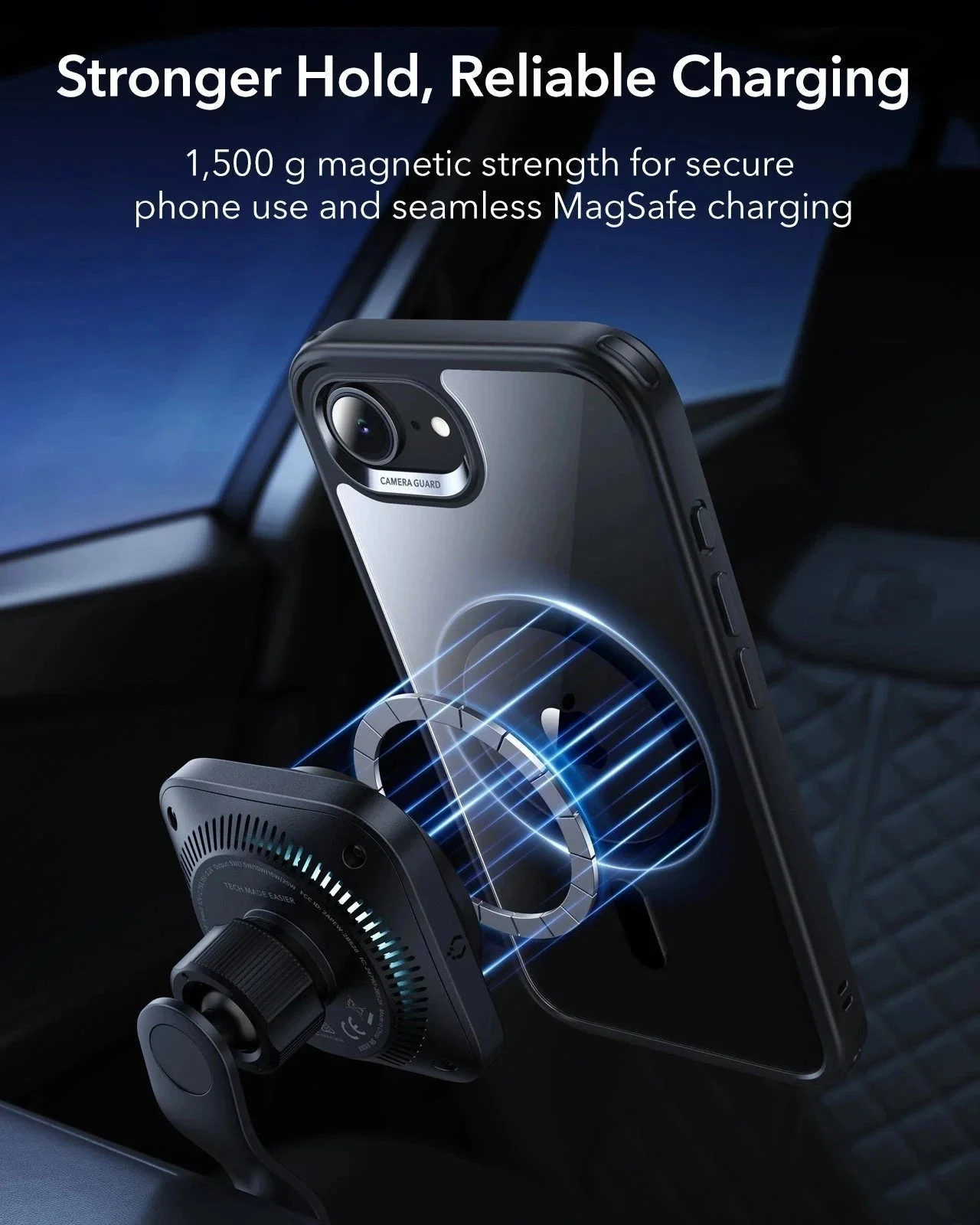 iPhone 17e Bundle Classic Hybrid Magnetic Case & Armorite® Screen Protector - Clear Black - Image 6