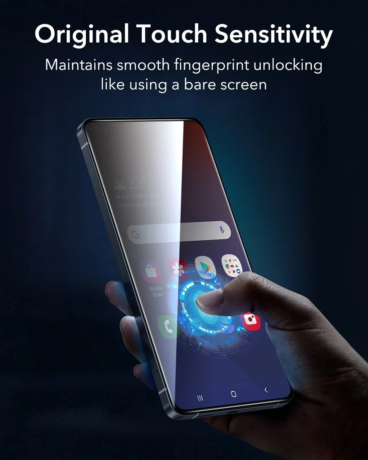 Galaxy S26 Ultra Bundle Classic Hybrid Magnetic Case and Armorite® Privacy Screen Protector - Clear Black - Image 11