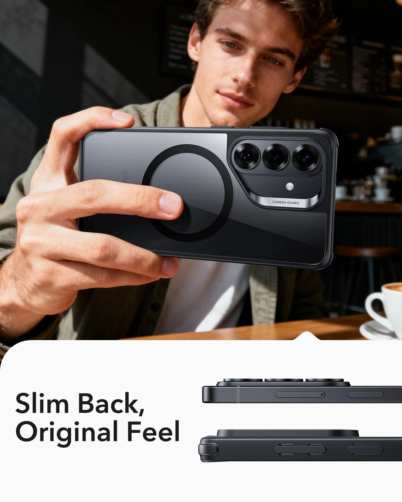 Galaxy S26 Plus Classic Hybrid Magnetic Case - Clear Black - Image 8