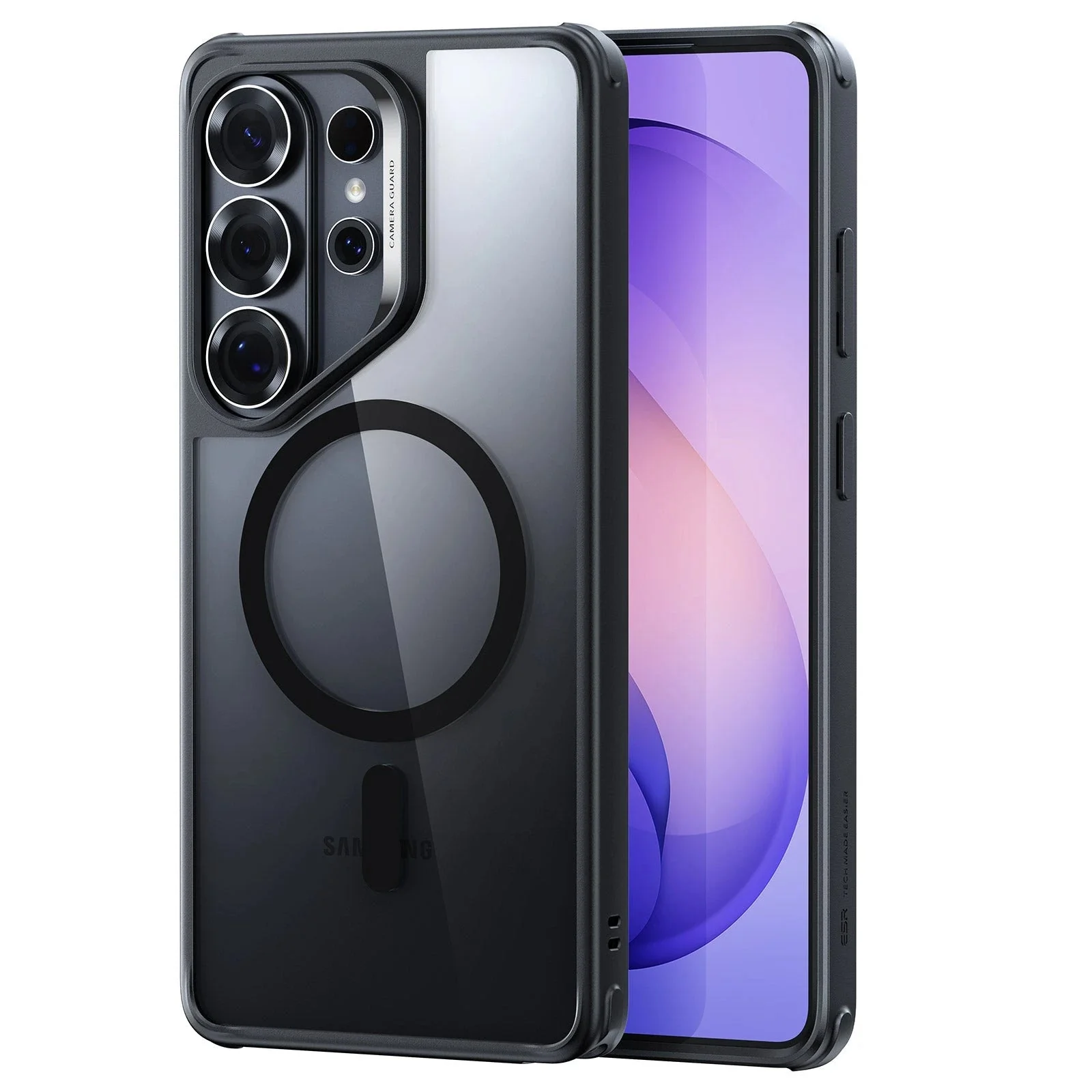 Galaxy S26 Ultra Classic Hybrid Magnetic Case - Clear Black