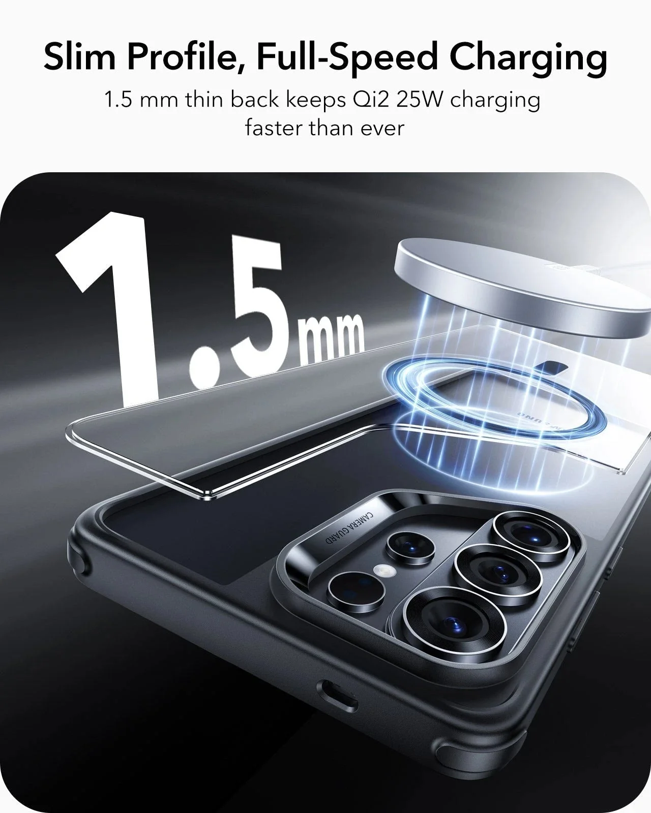 Galaxy S26 Ultra Classic Hybrid Magnetic Case - Clear Black - Image 7