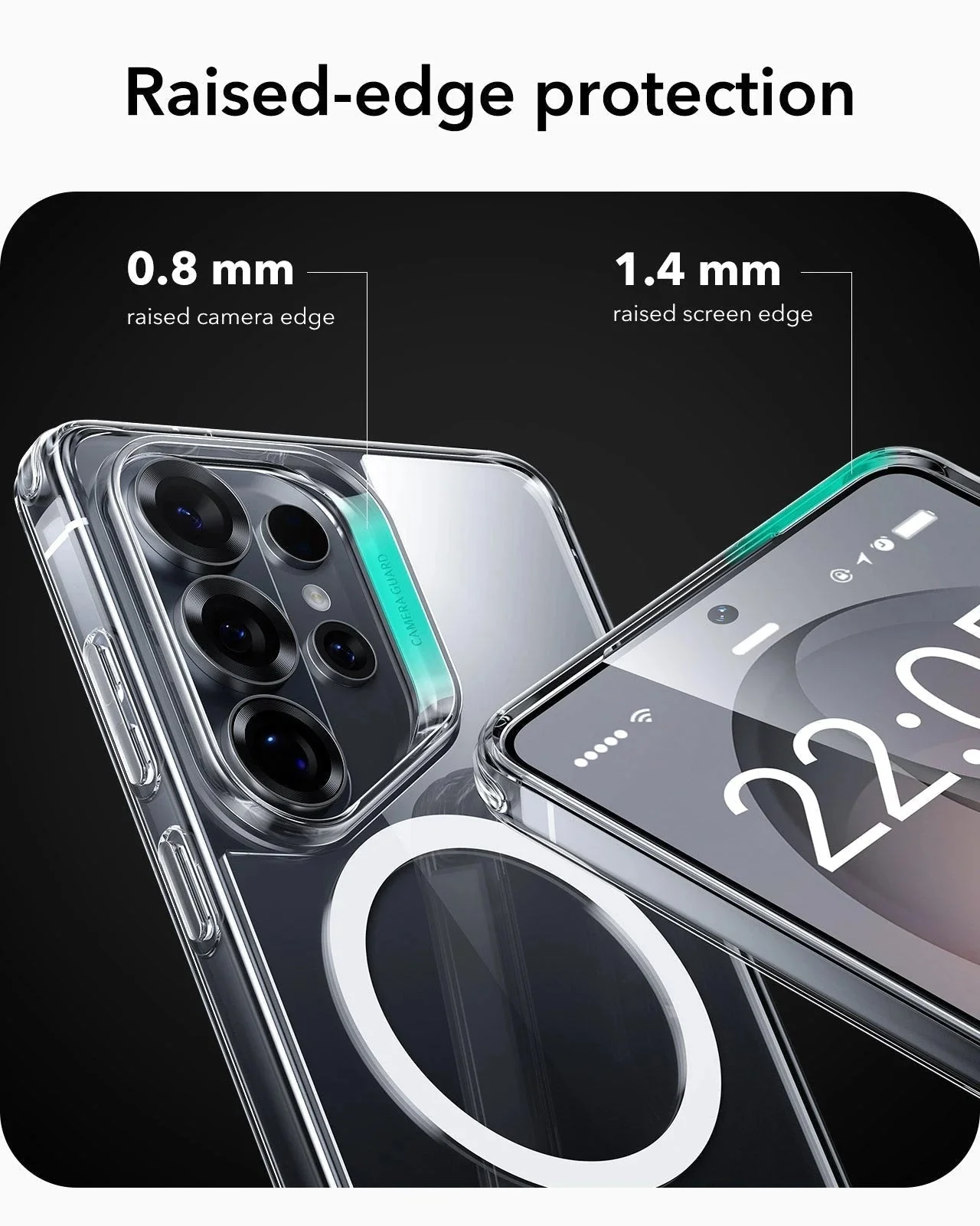 Galaxy S26 Ultra Bundle Classic Hybrid Magnetic Case and Armorite® Screen Protector - Clear - Image 4