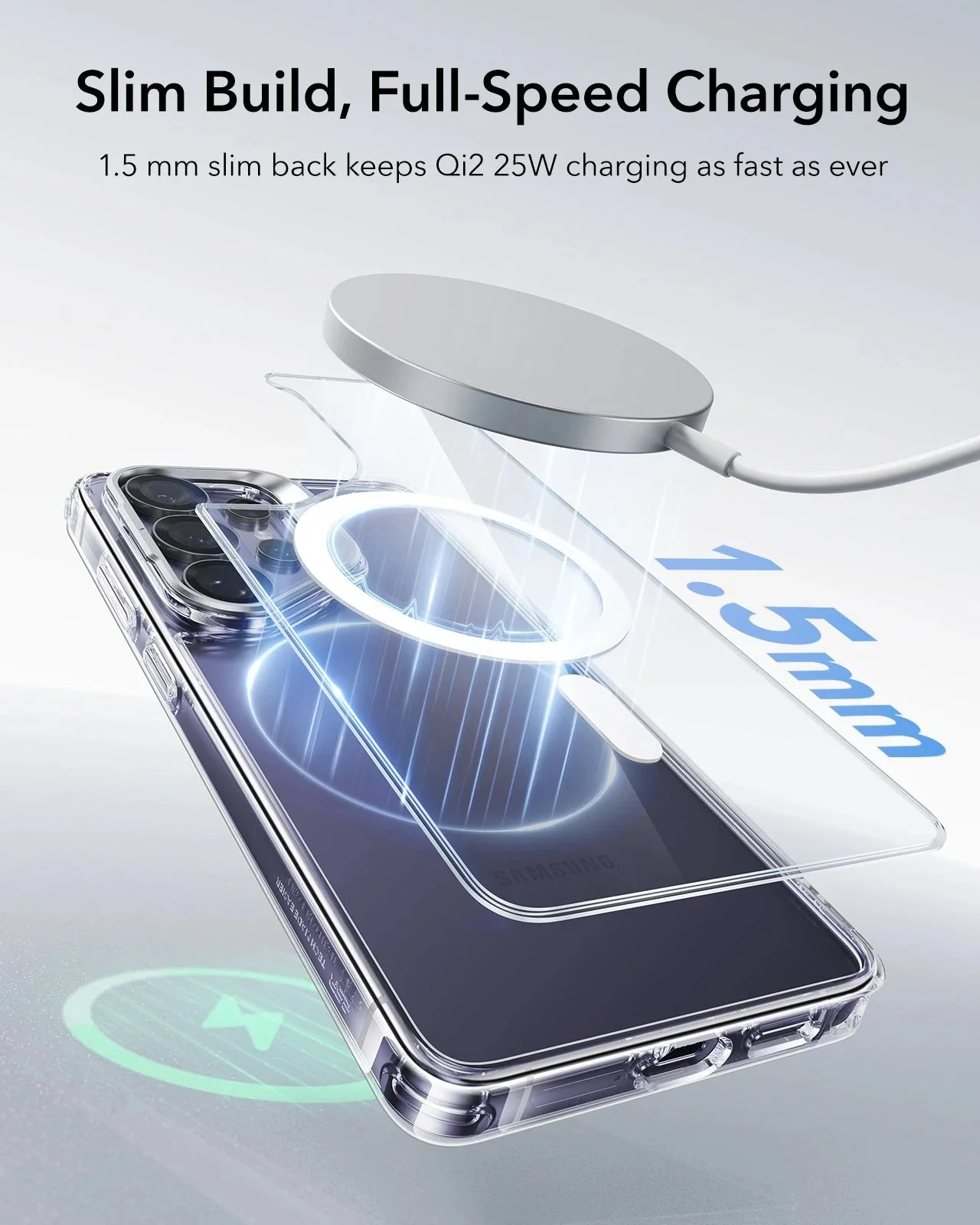 Galaxy S26 Ultra Bundle Classic Hybrid Magnetic Case (Stash Stand) and Armorite® Screen Protector - Clear - Image 5