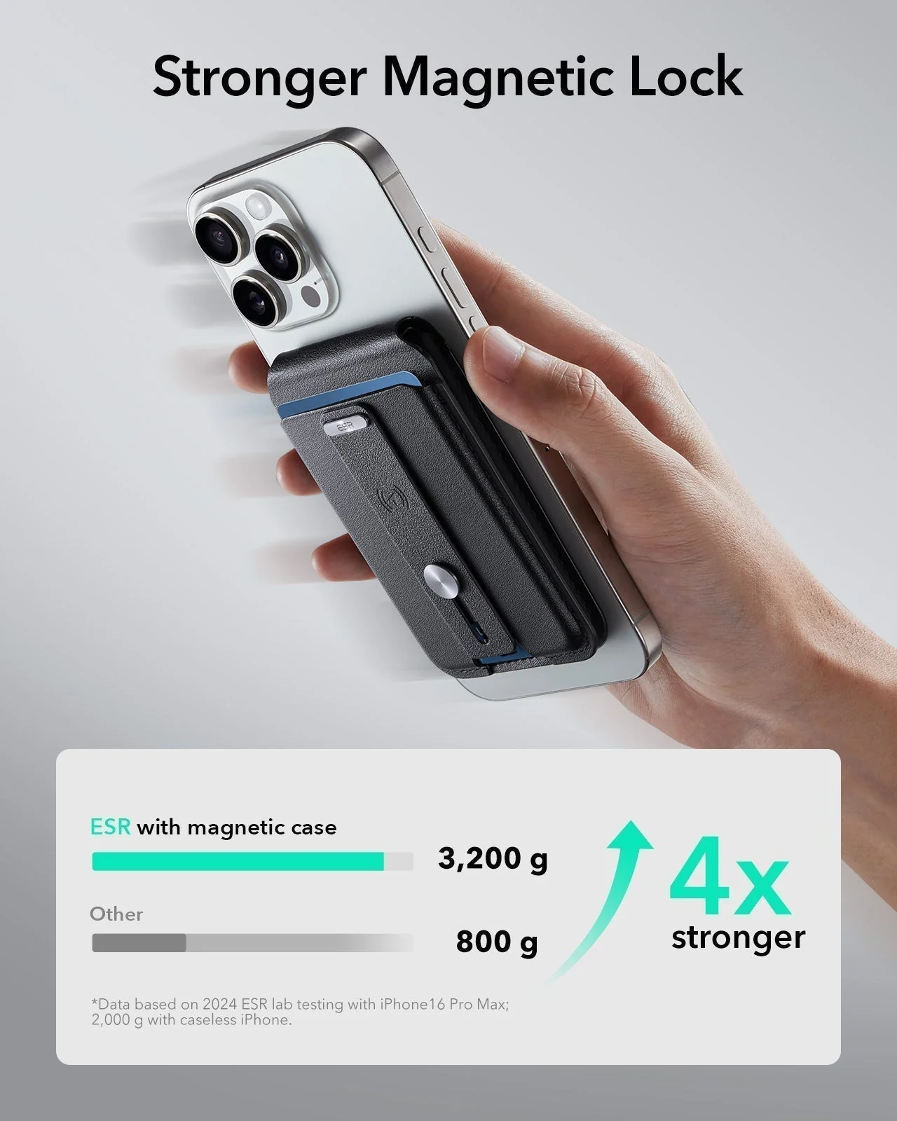 iPhone 17 Classic Hybrid Magnetic Case (Camera Control, Stash Stand) with Wallet Stand Bundle - Clear - Image 4