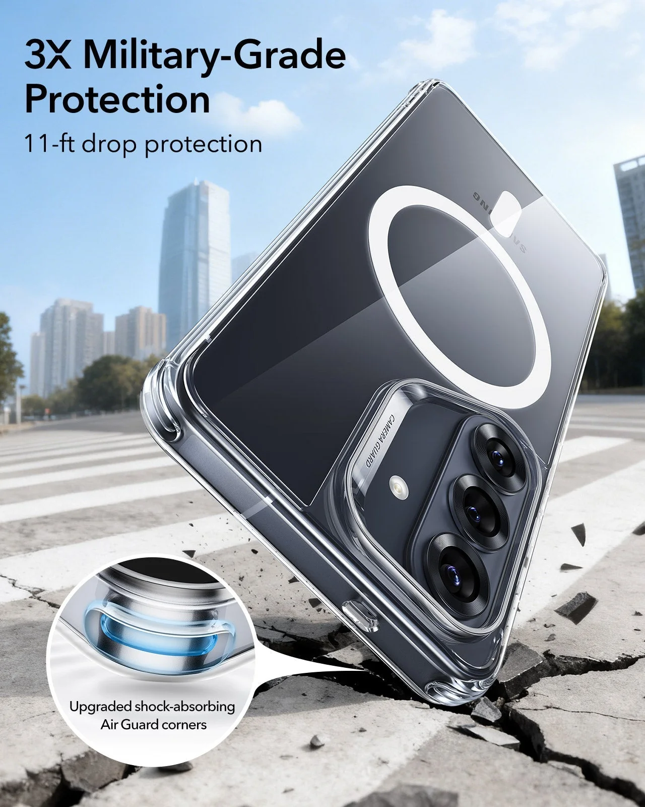 Galaxy S26 Plus Classic Hybrid Magnetic Case - Clear - Image 3