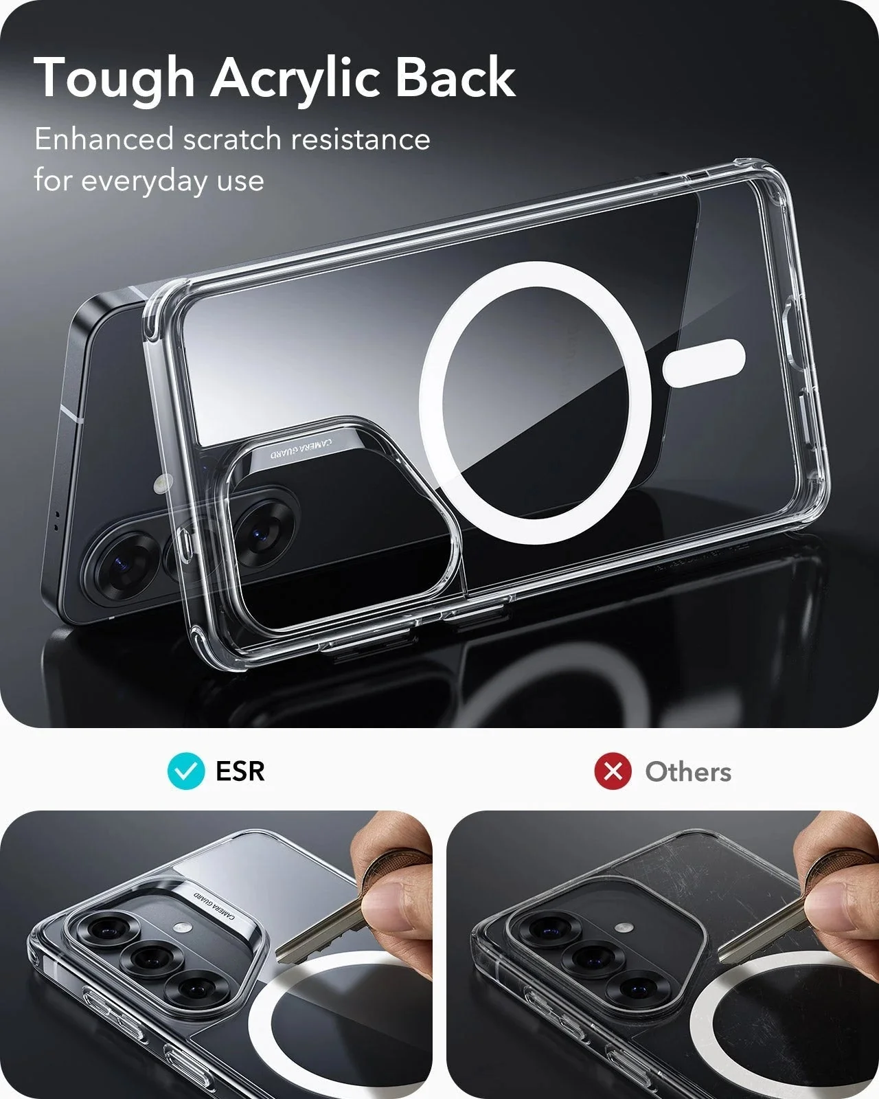 Galaxy S26 Plus Classic Hybrid Magnetic Case - Clear - Image 5